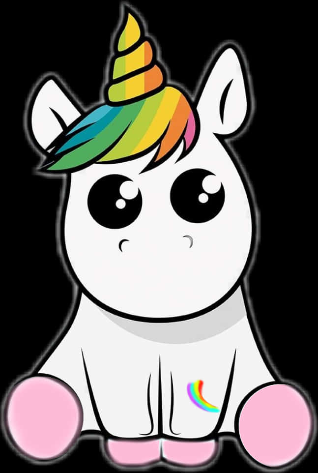 Gráfico de Unicornio Caricaturesco Colorido Fondos de pantalla