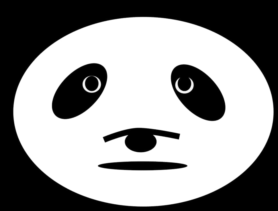 Gráfico Minimalista de Cara de Panda Fondos de pantalla