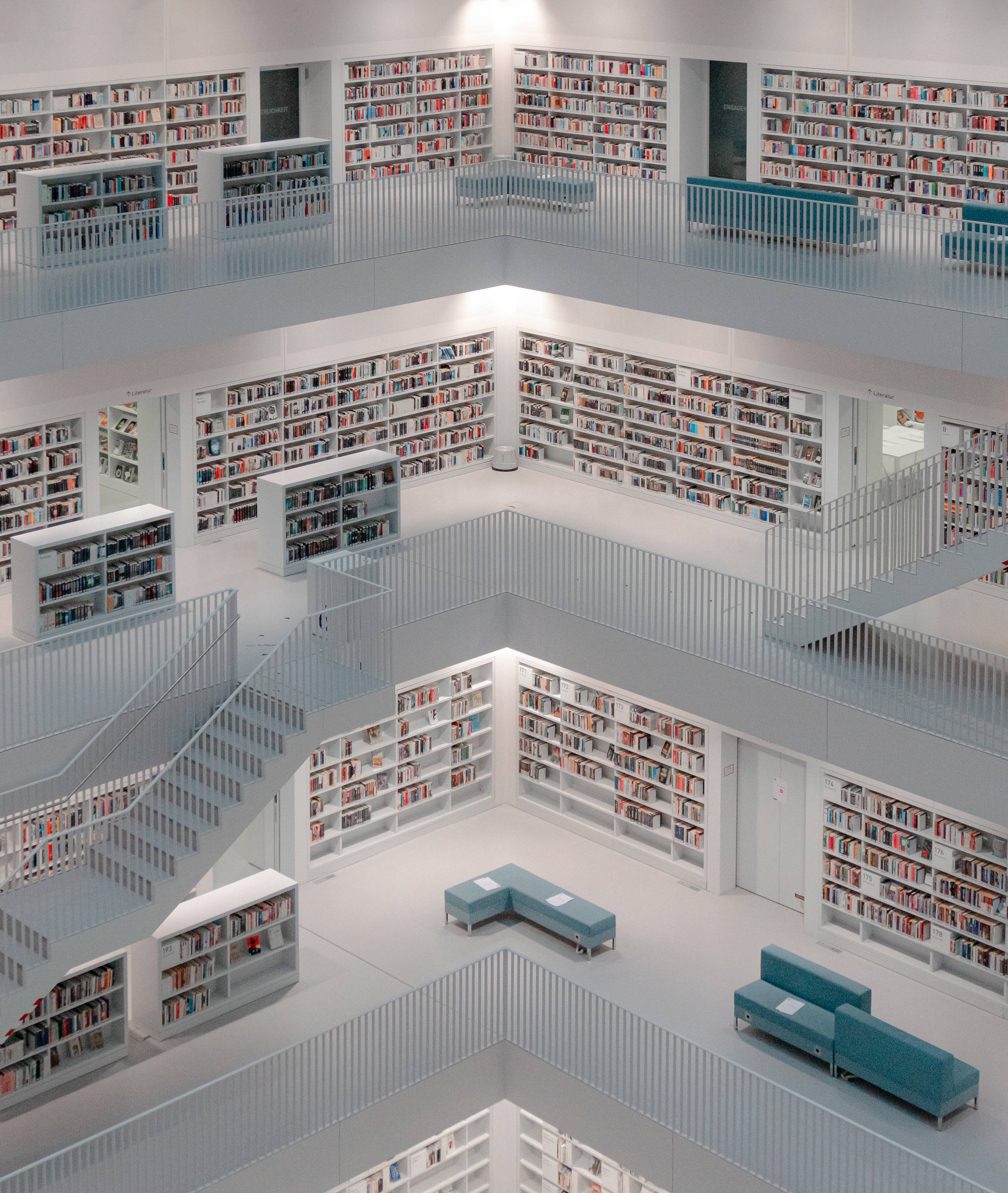 Gran Biblioteca Blanca en Alemania Fondos de pantalla
