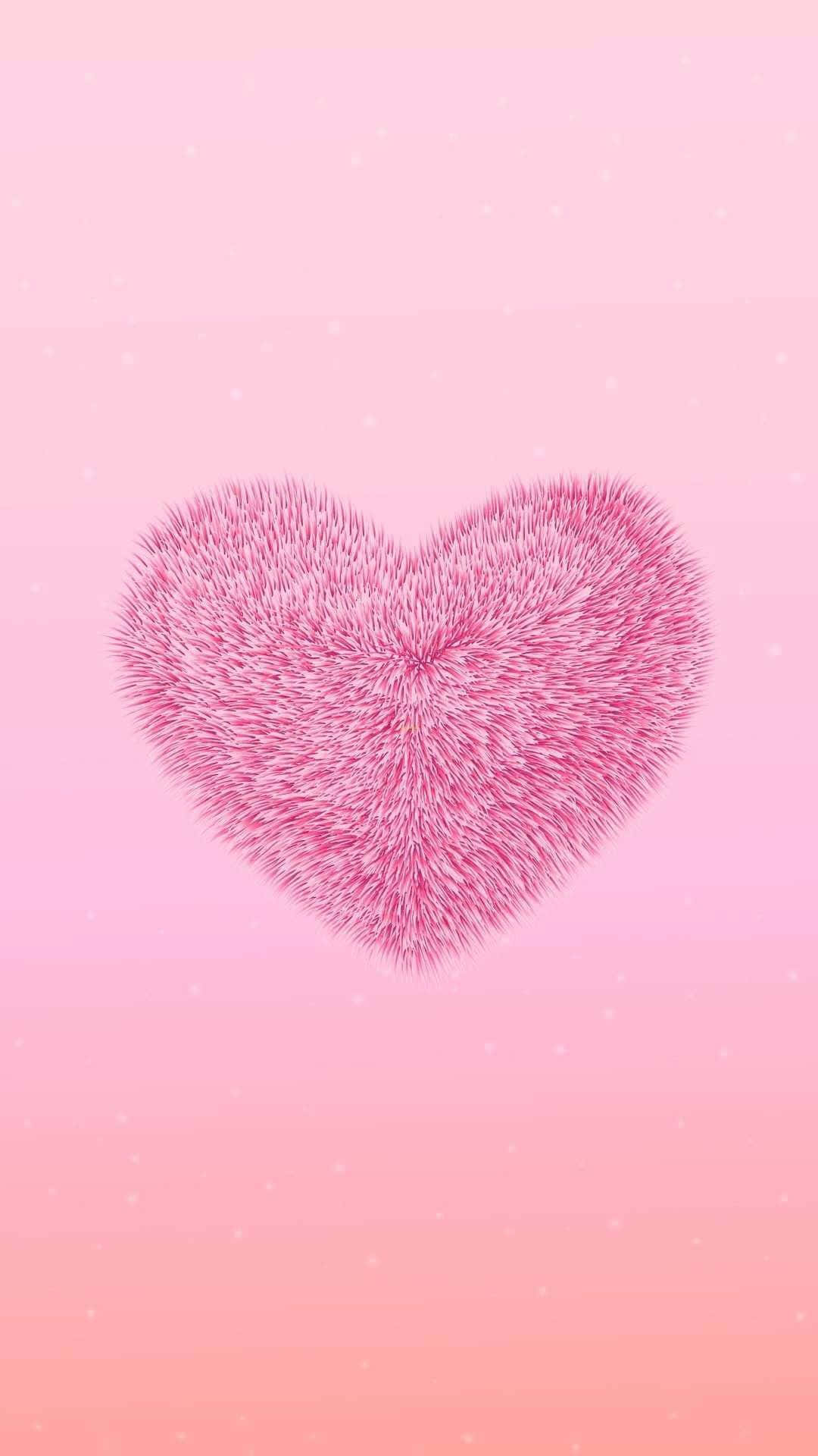 Gran Corazón Rosado y Borroso para iPhone Fondos de pantalla