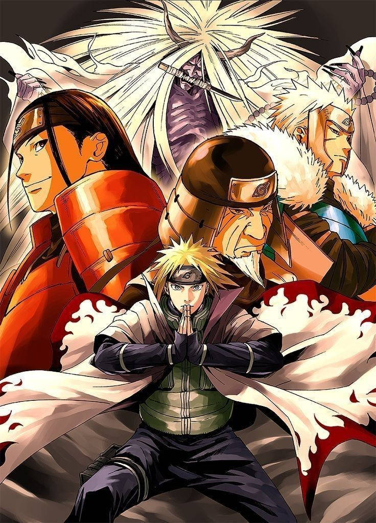 Gran ilustración de Naruto Hokage y el Segador de la Muerte Fondos de pantalla
