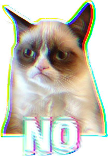 Grumpy Cat Glitch Art NO Meme Fondos de pantalla