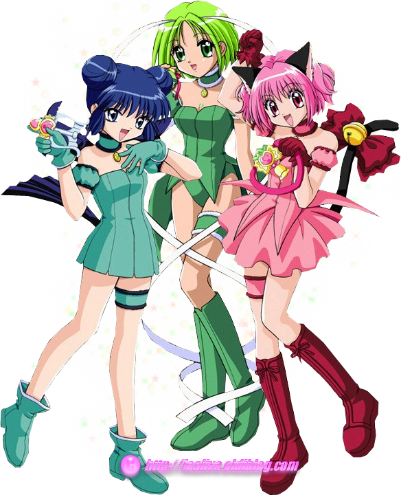 Grupo de Chicas Mágicas Animadas en Pose Fondos de pantalla