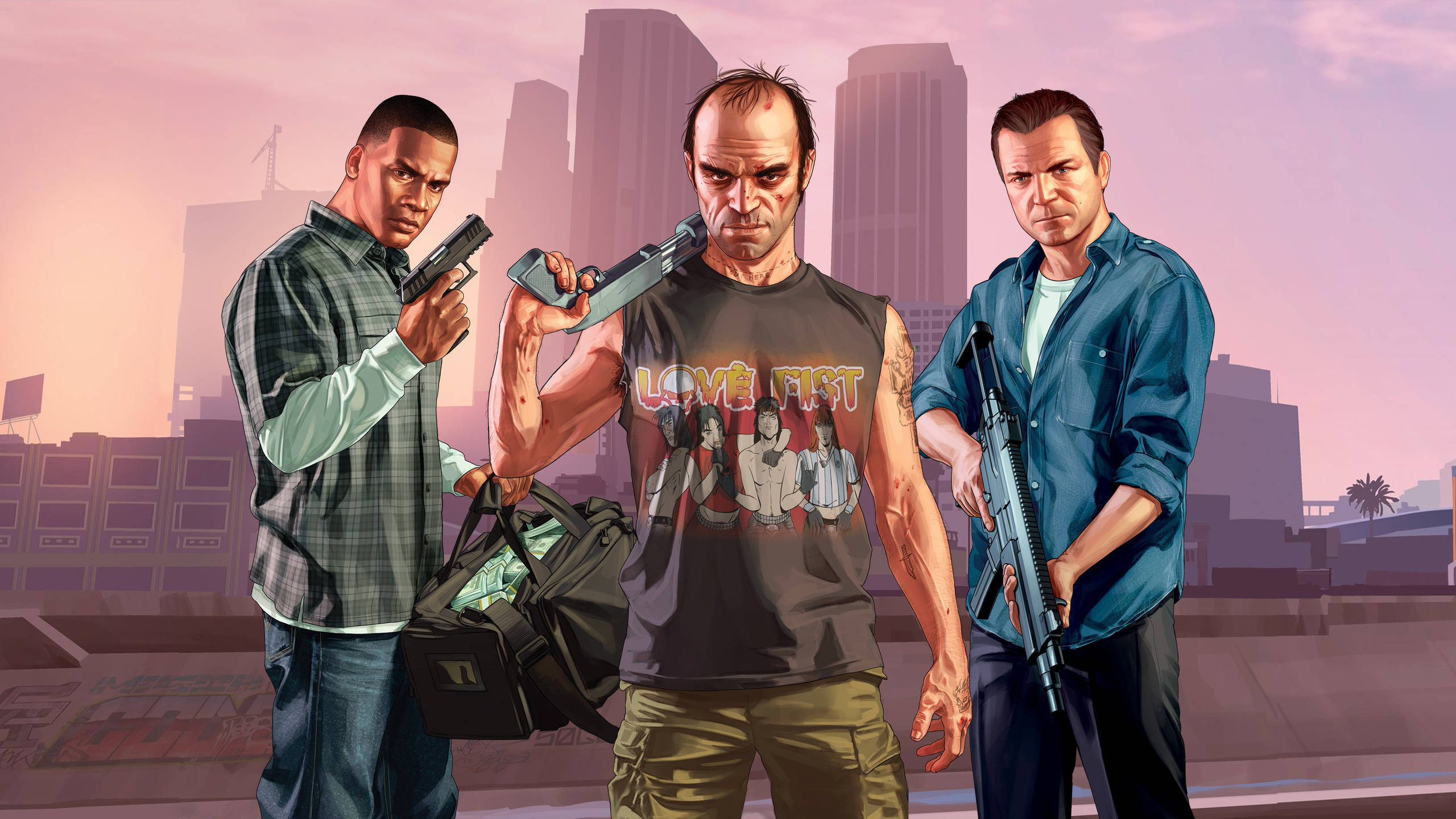 GTA 5 2560x1440 Personajes Rudos Fondos de pantalla