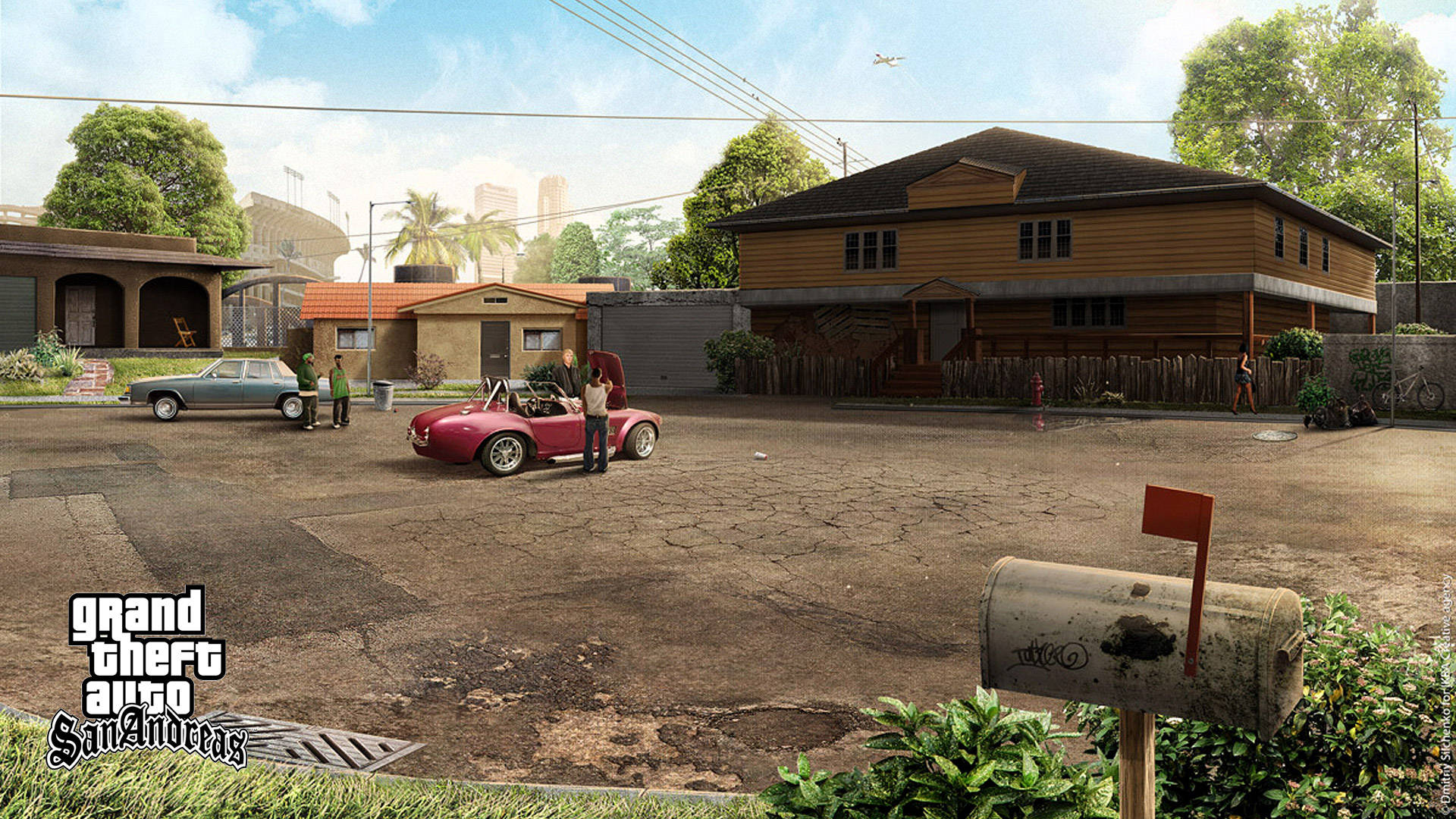 GTA SA 4K Patio Grande Fondos de pantalla