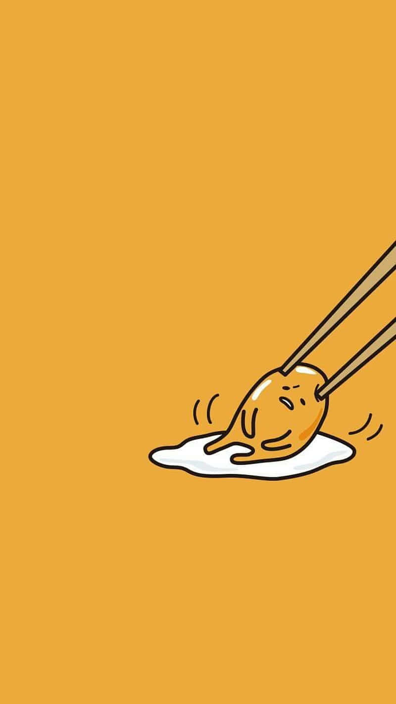 Gudetama arrastrado por palillos Fondos de pantalla