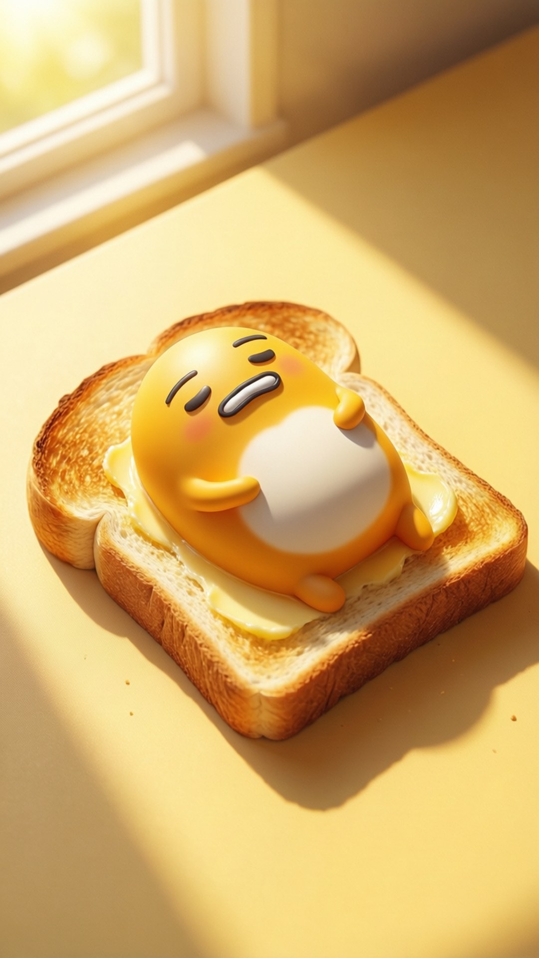 Gudetama Perezoso en Tostada Fondos de pantalla