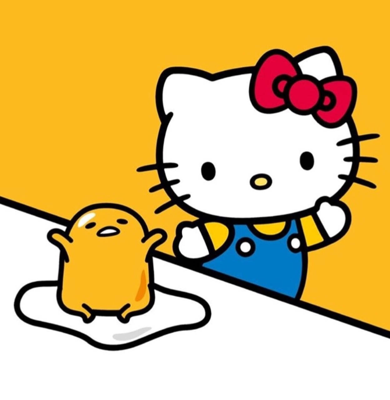 Gudetama y Hello Kitty PFP Fondos de pantalla