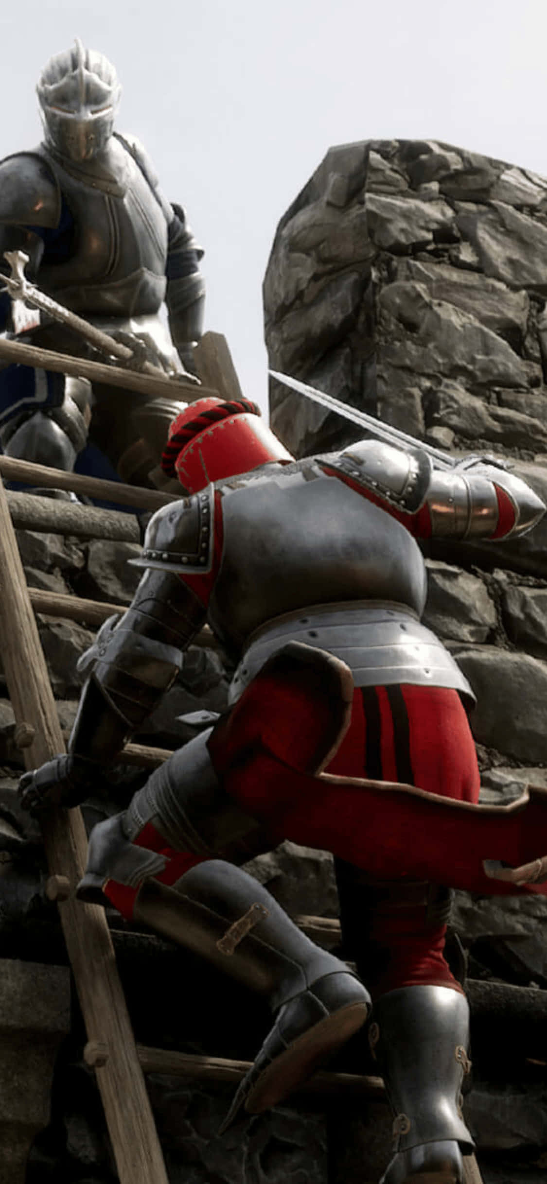 Guerrero Escalando el Muro Fondo Mordhau iPhone XS Fondos de pantalla