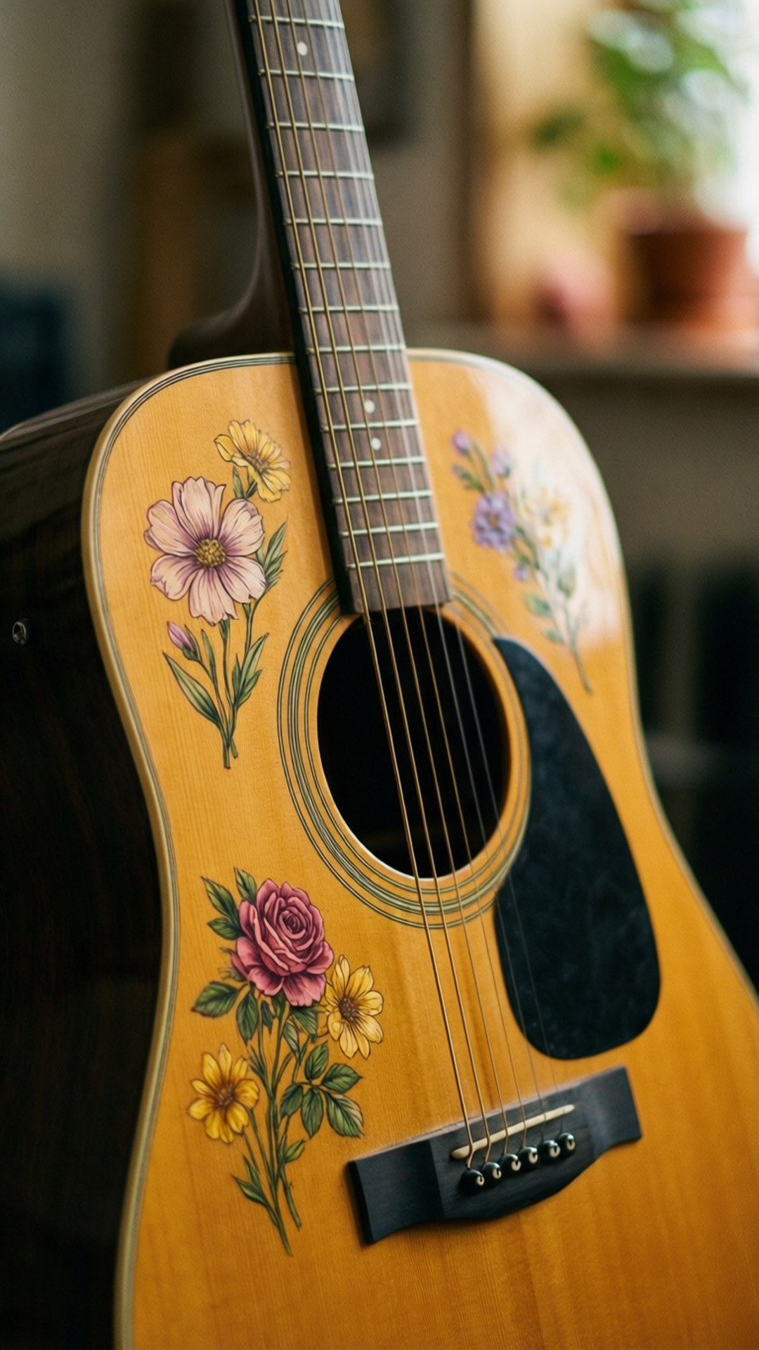 Guitarra Floral Fondos de pantalla