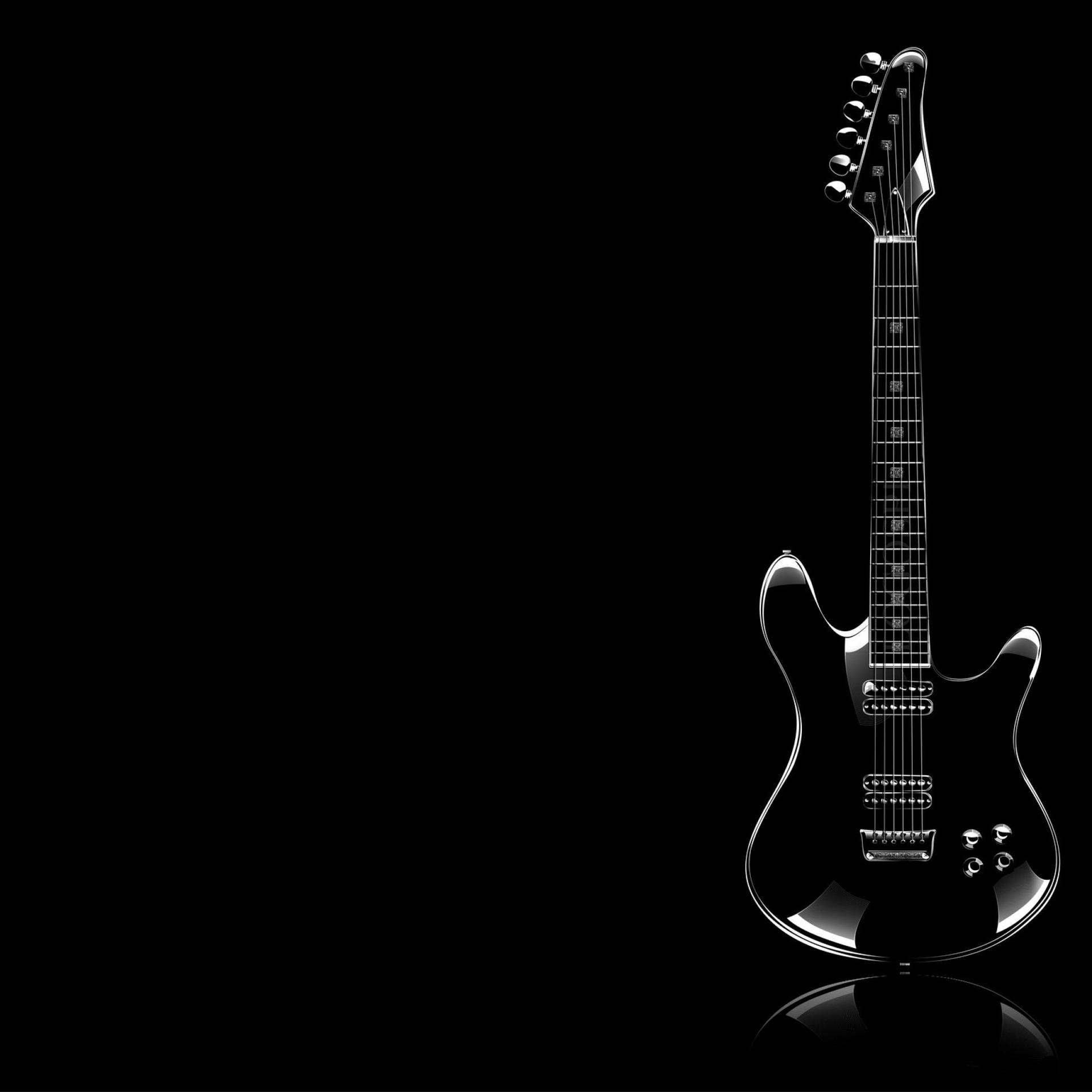 Guitarra negra y elegante Fondos de pantalla