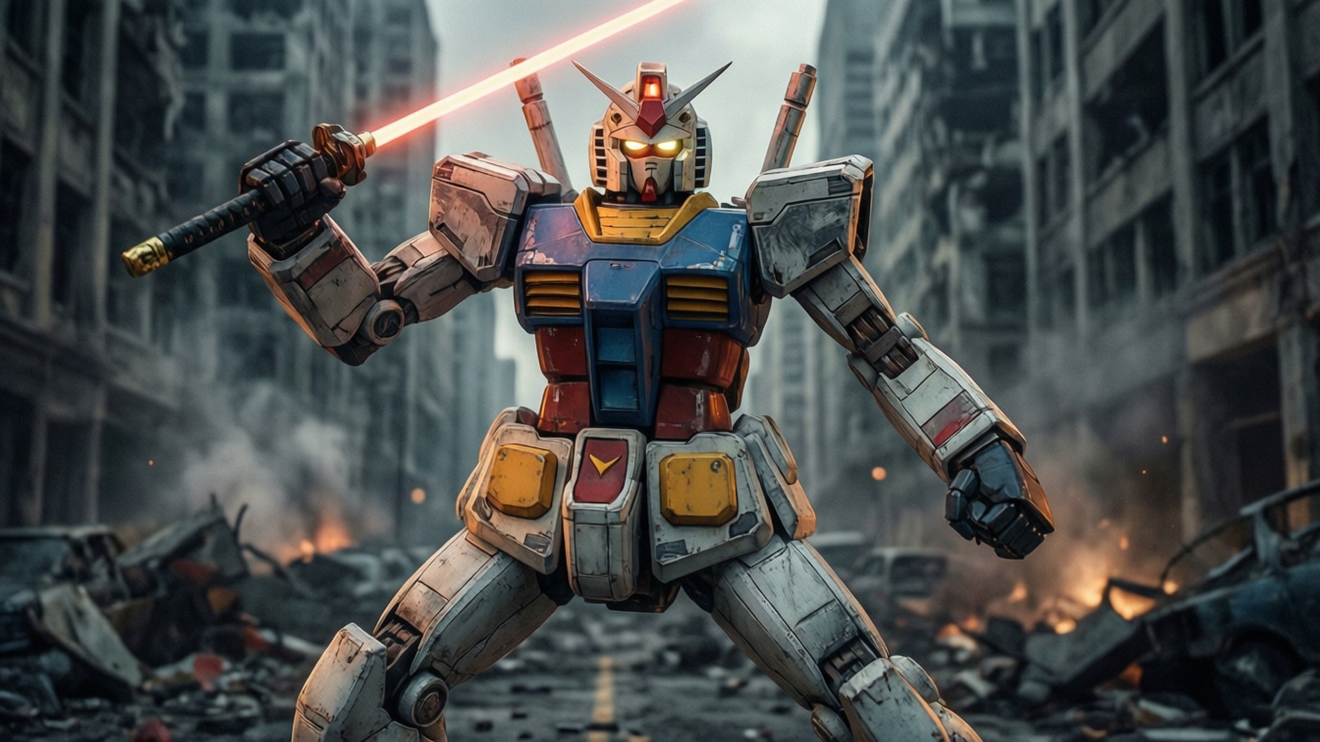 Gundam Heroico en Ruinas Fondos de pantalla