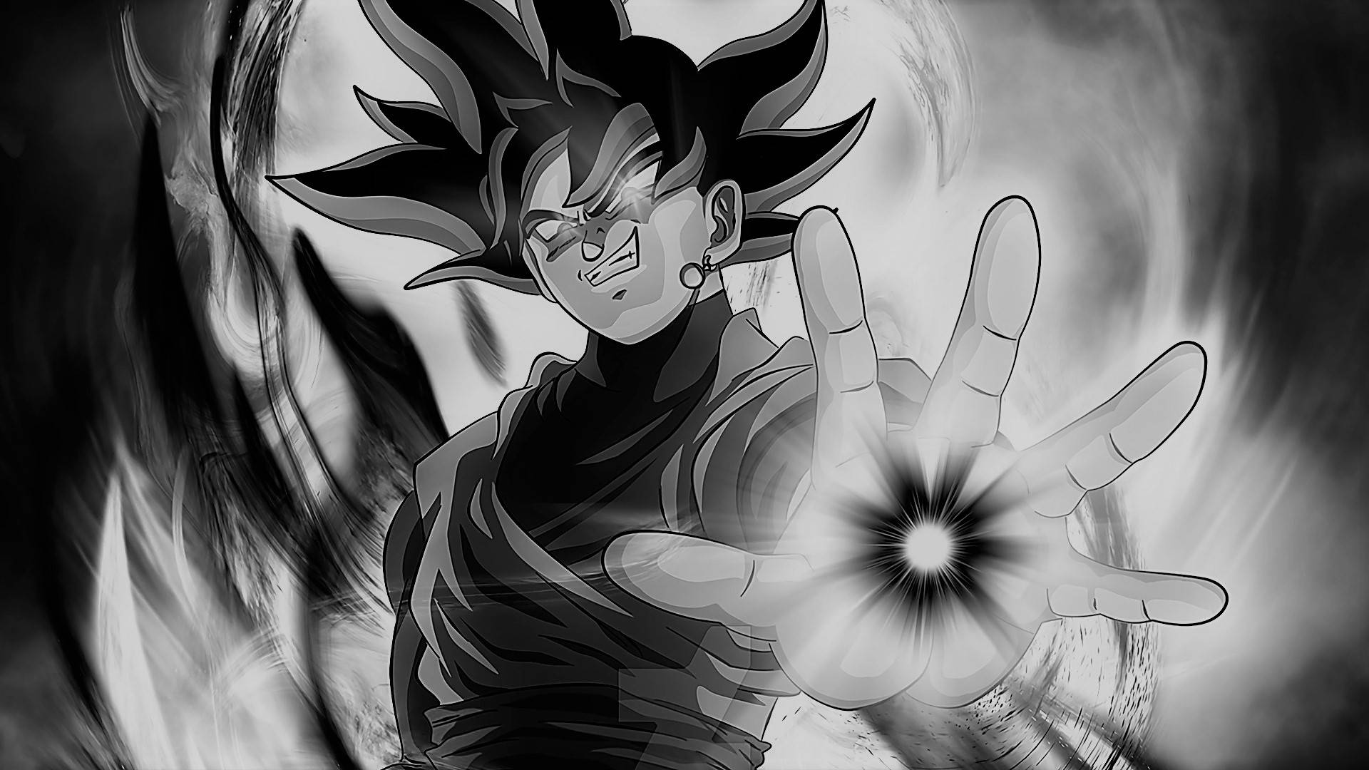 Habilidad de Goku en Blanco y Negro Fondos de pantalla
