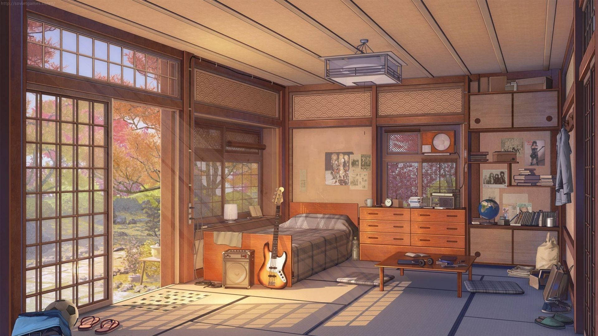Habitación Anime de Músico Fondos de pantalla