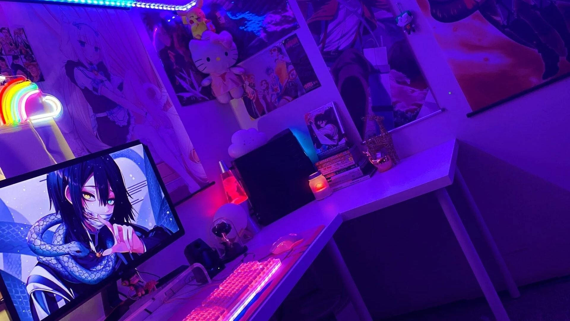 Habitación Anime con LED Fondos de pantalla