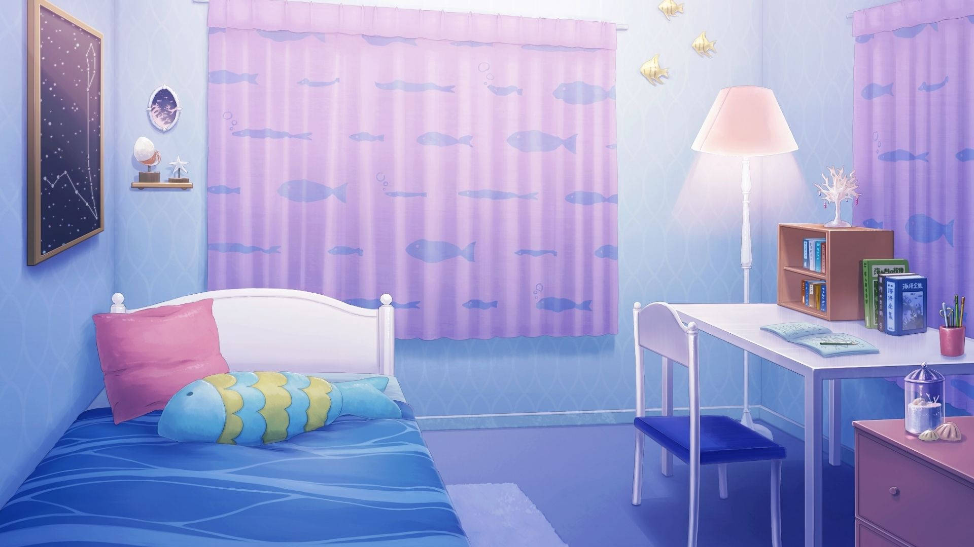 Habitación Anime Temática del Mar Fondos de pantalla