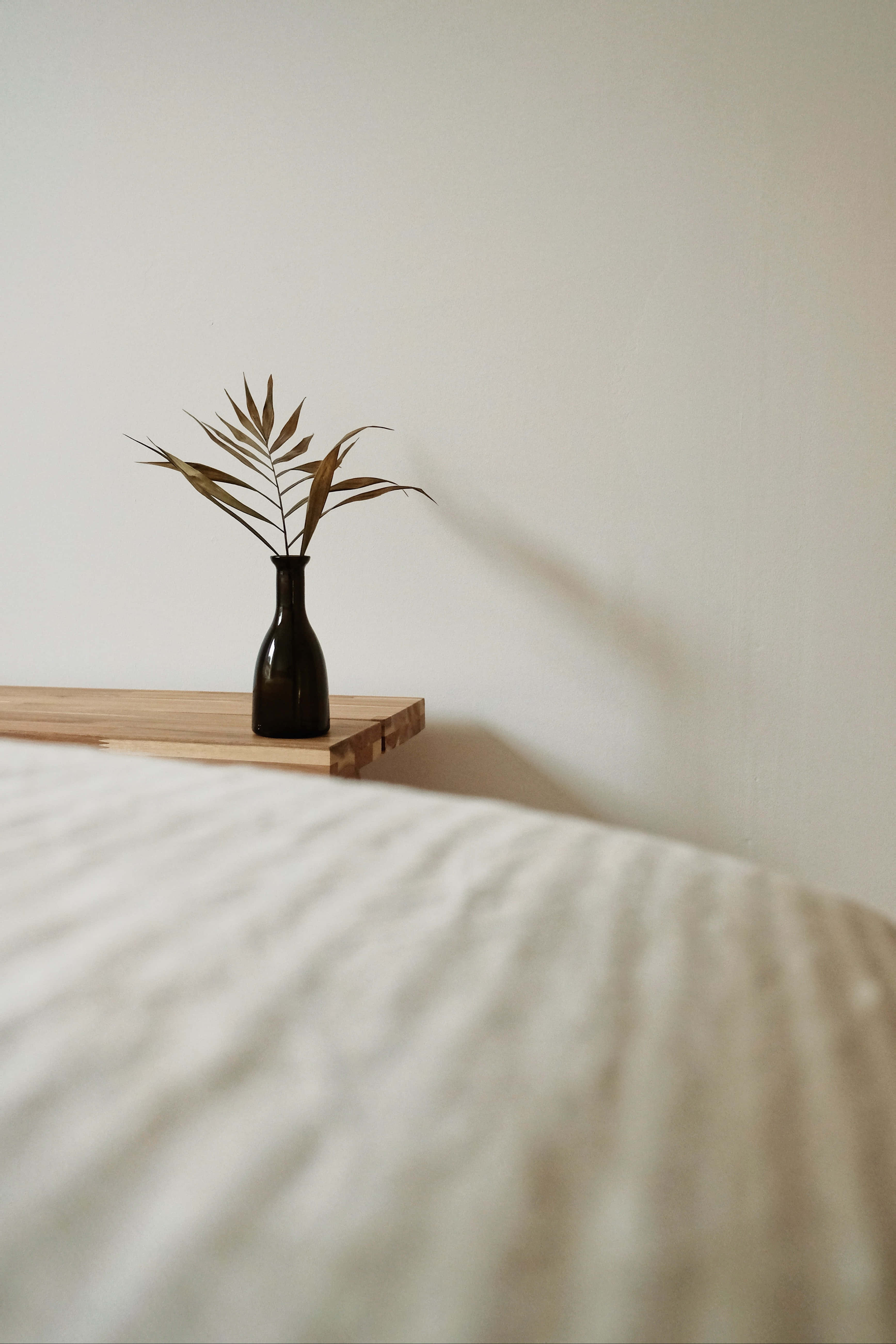 Habitación beige tranquila con acentos cálidos y decoración sutil. Fondos de pantalla