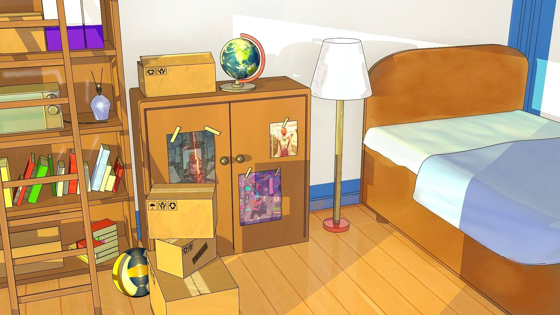 Habitación de anime sencilla Fondos de pantalla