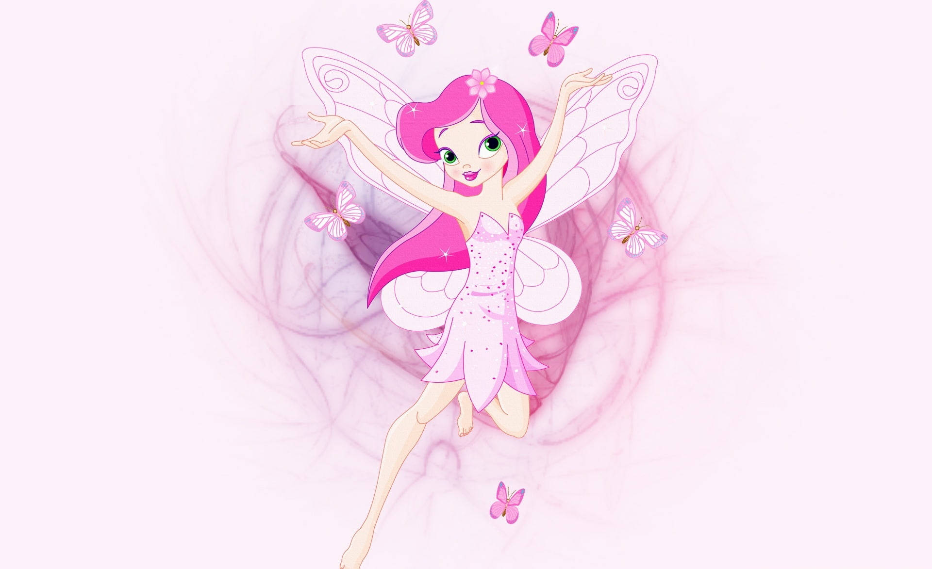 Hada Rosa de Dibujos Animados Fondos de pantalla