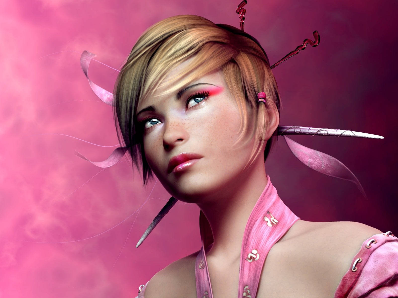 Hada Rosa Futurista Fondos de pantalla