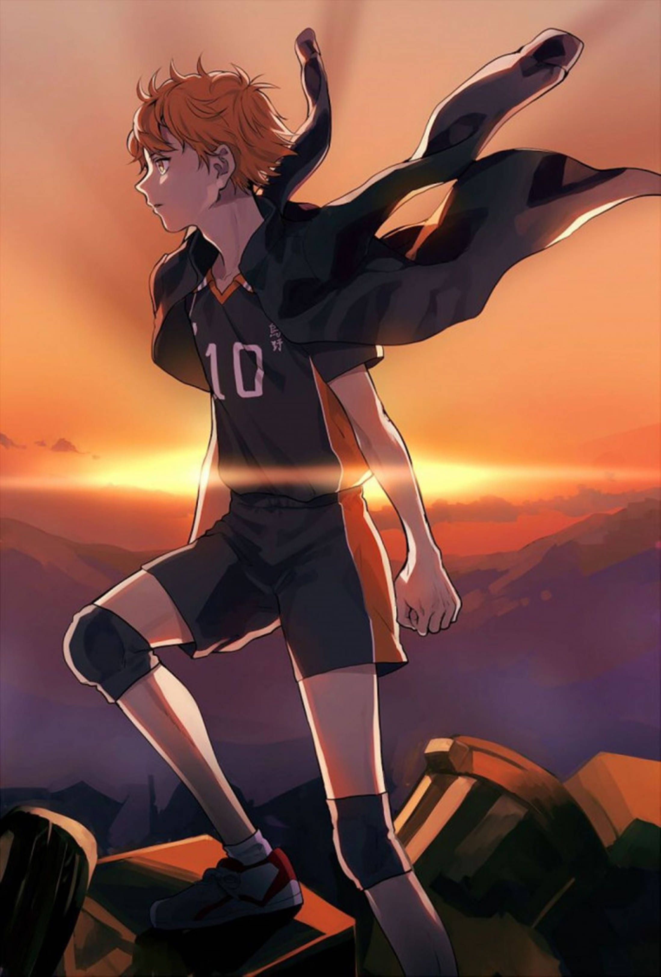 Haikyuu 4K Hinata Atardecer Fondos de pantalla