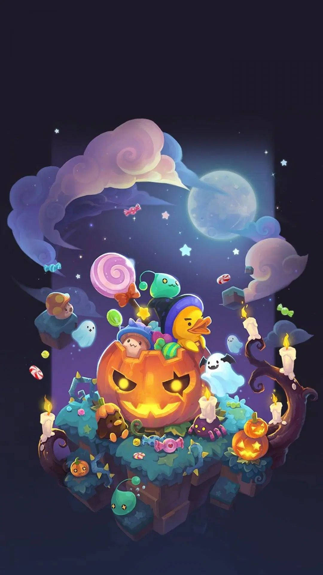 Halloween de caricatura en calabaza Fondos de pantalla