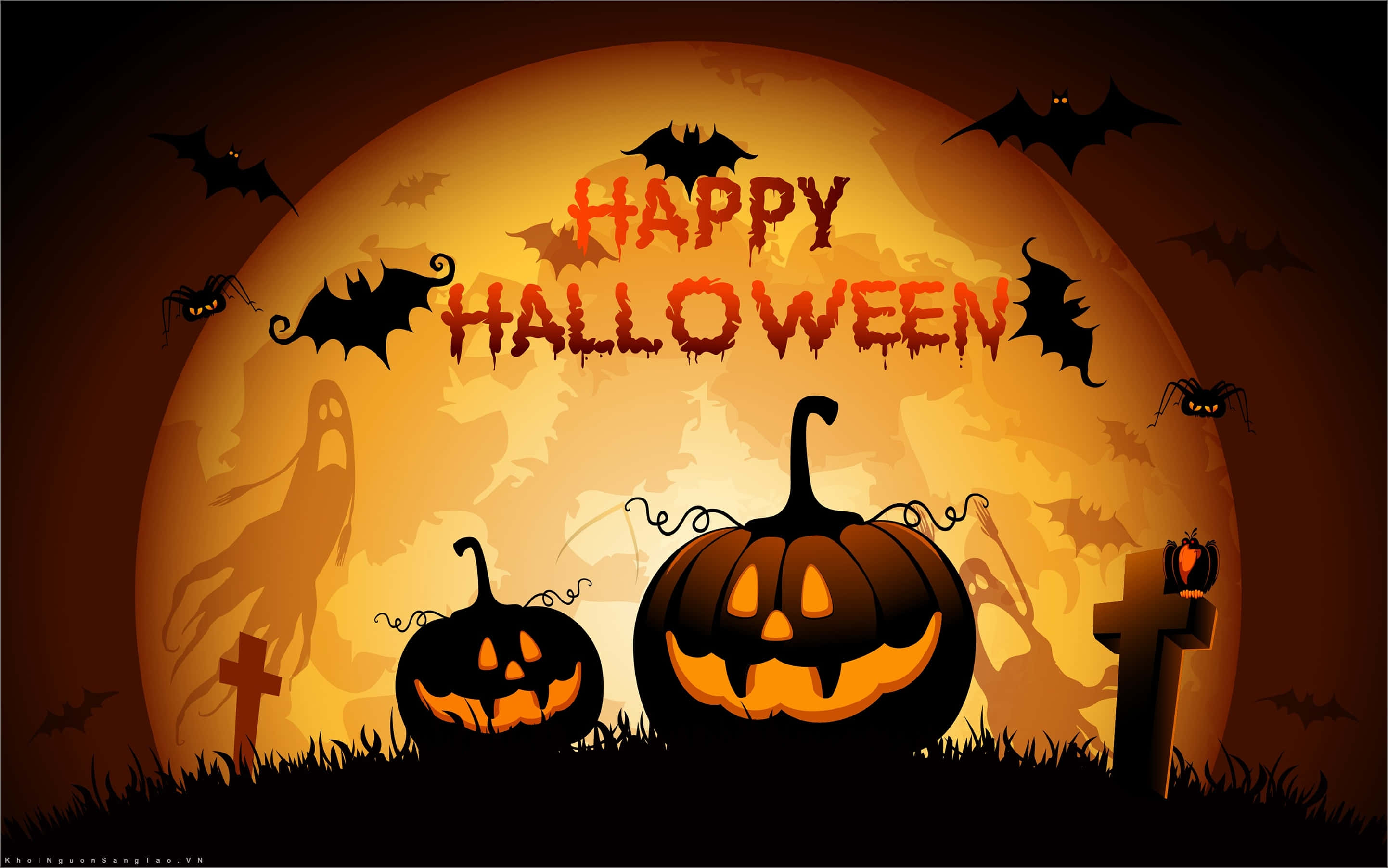 "Halloween Fang-tástico" Fondos de pantalla