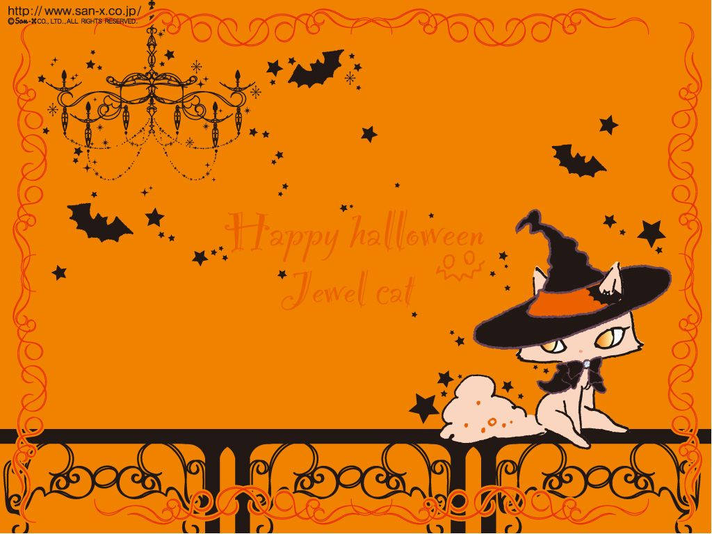 Halloween Kawaii Naranja Fondos de pantalla