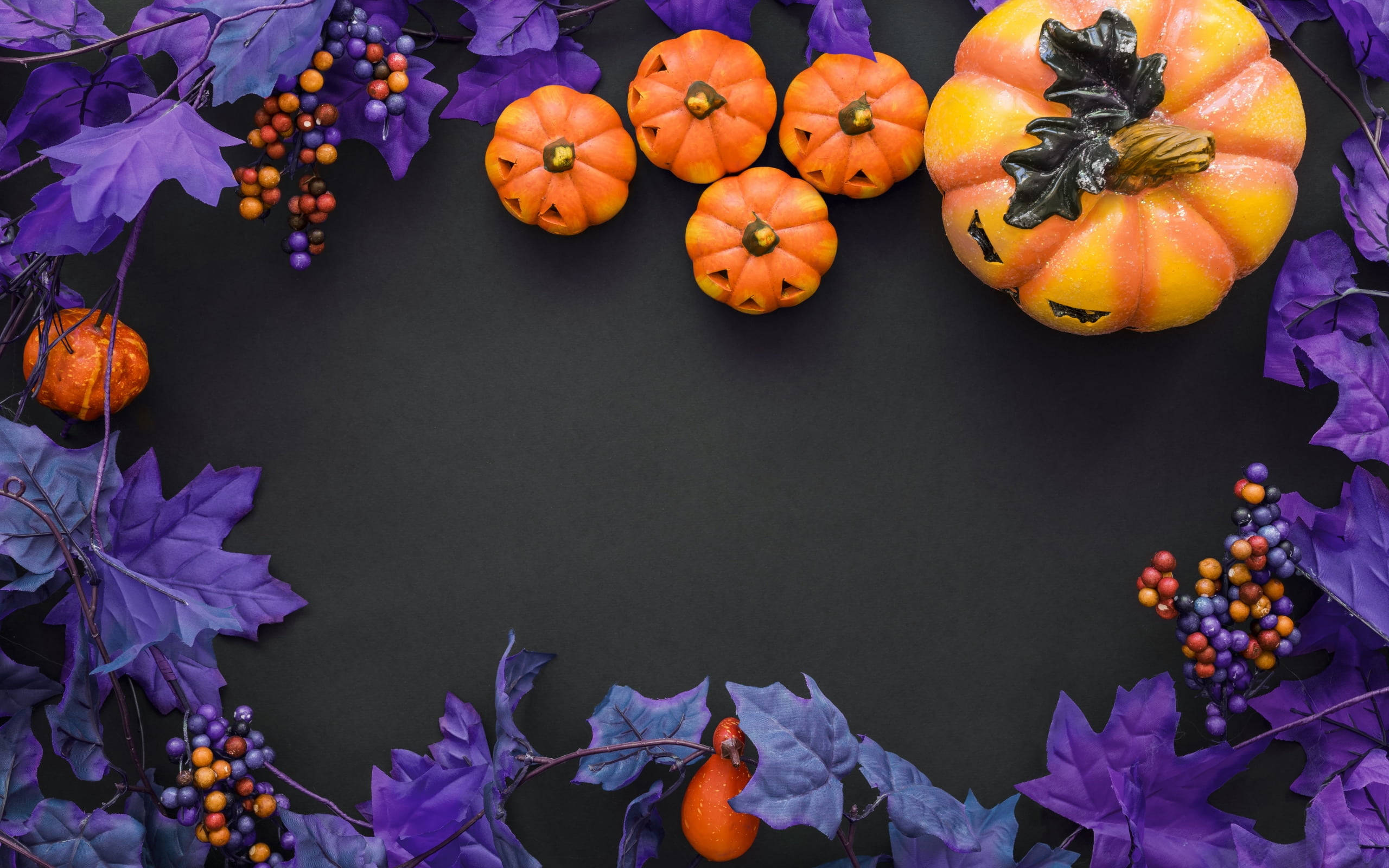 Halloween lindo y estético en morado Fondos de pantalla