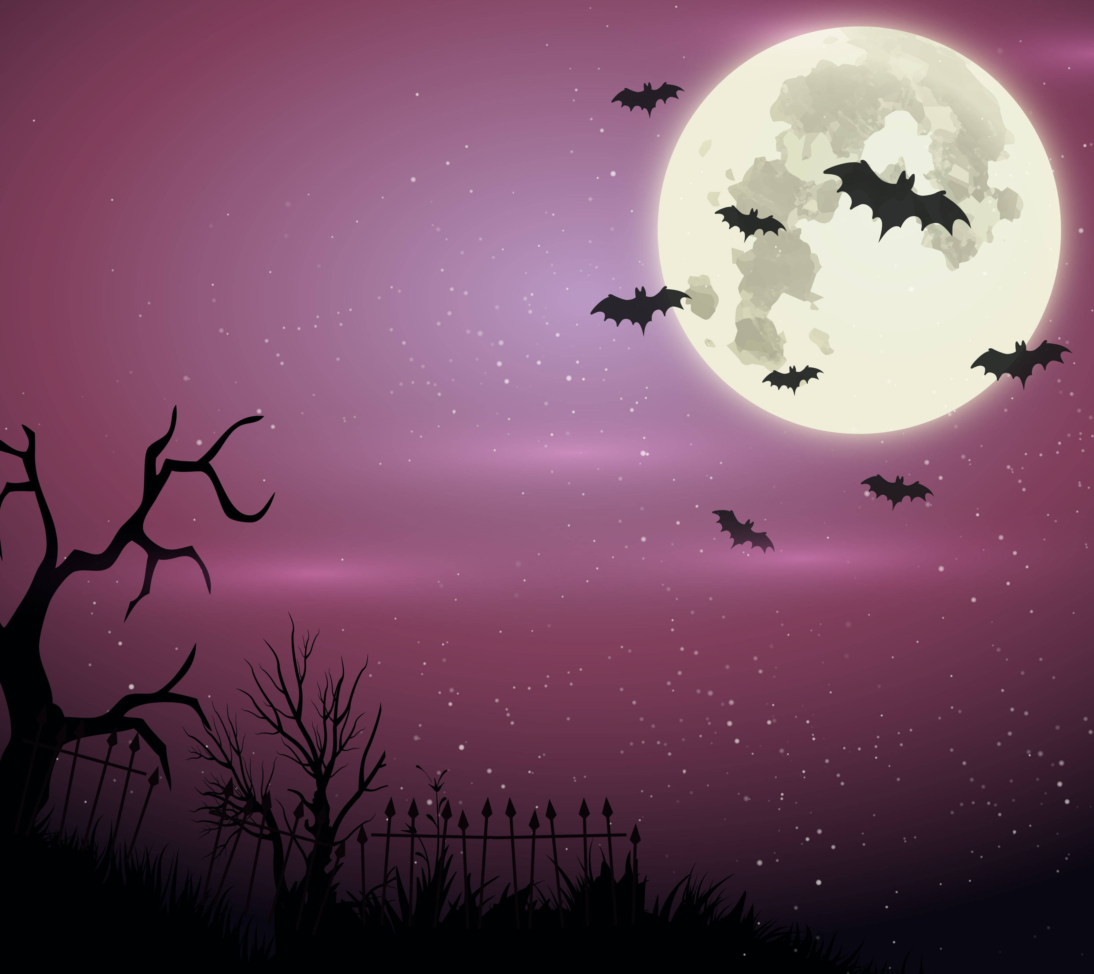 Halloween Púrpura Estético Lindo Fondos de pantalla