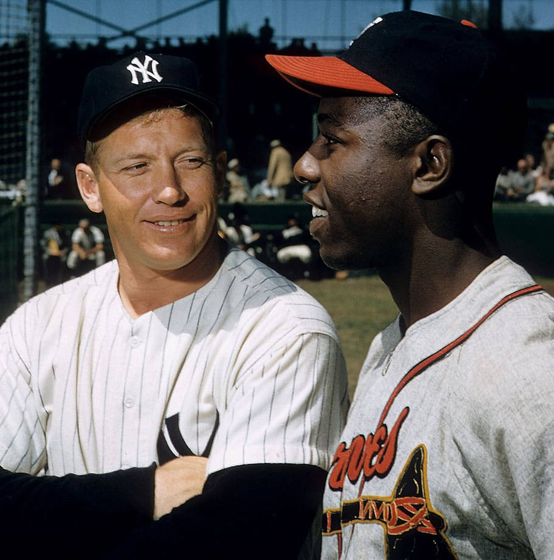 Hank Aaron con Mickey Mantle Fondos de pantalla