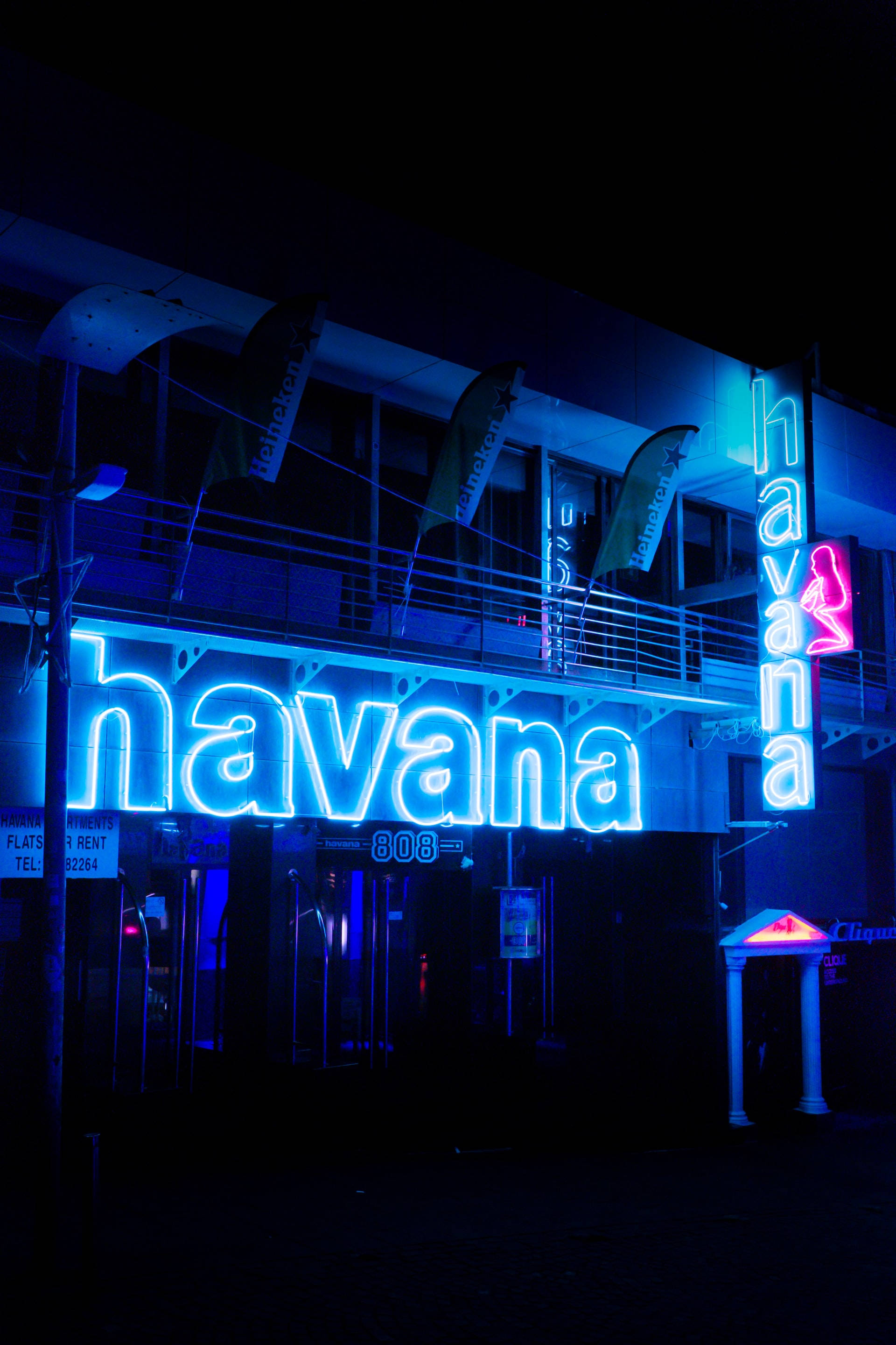 Havana en Neón Azul iPhone Fondos de pantalla
