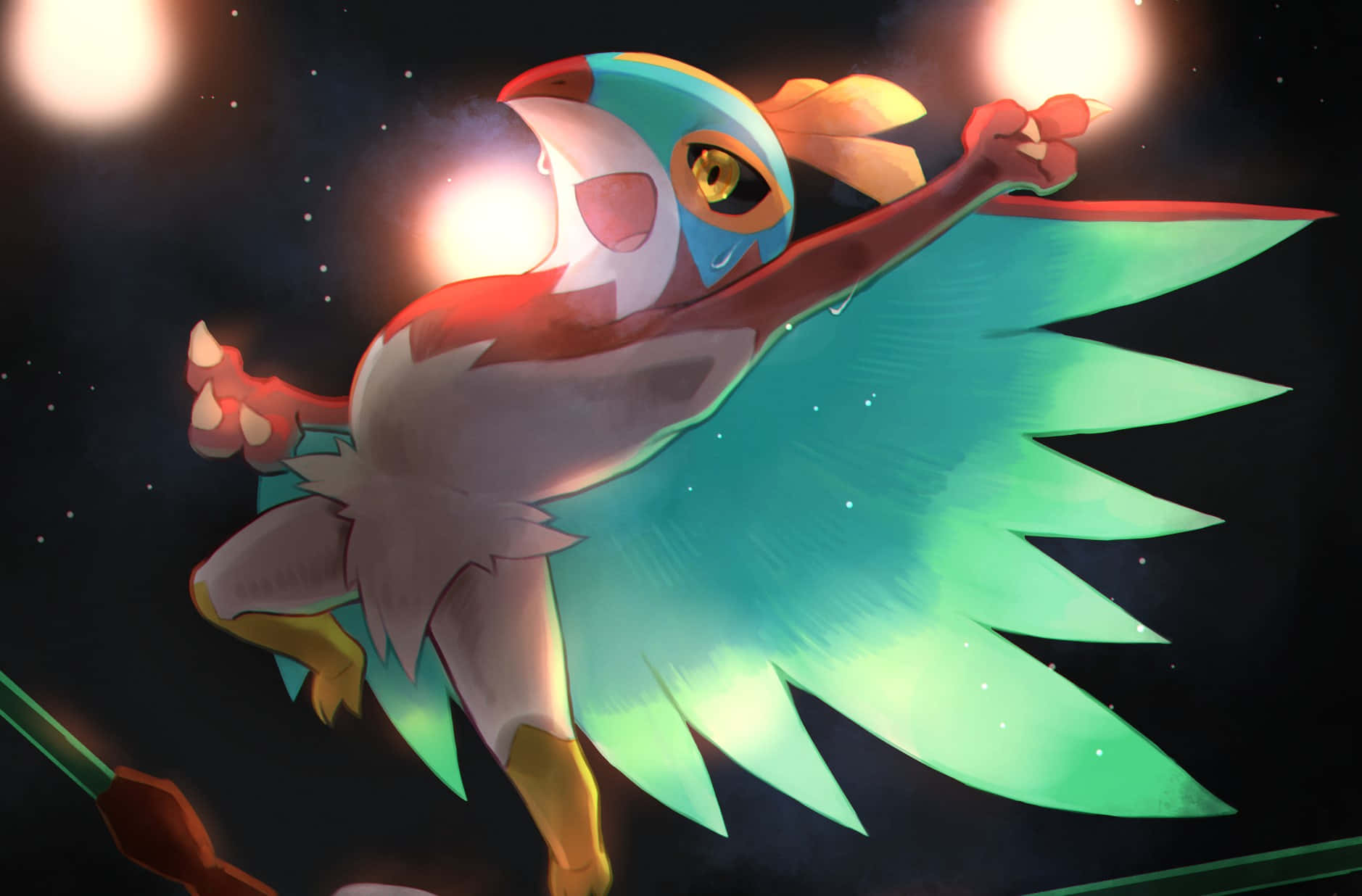 Hawlucha peleando en la arena Fondos de pantalla