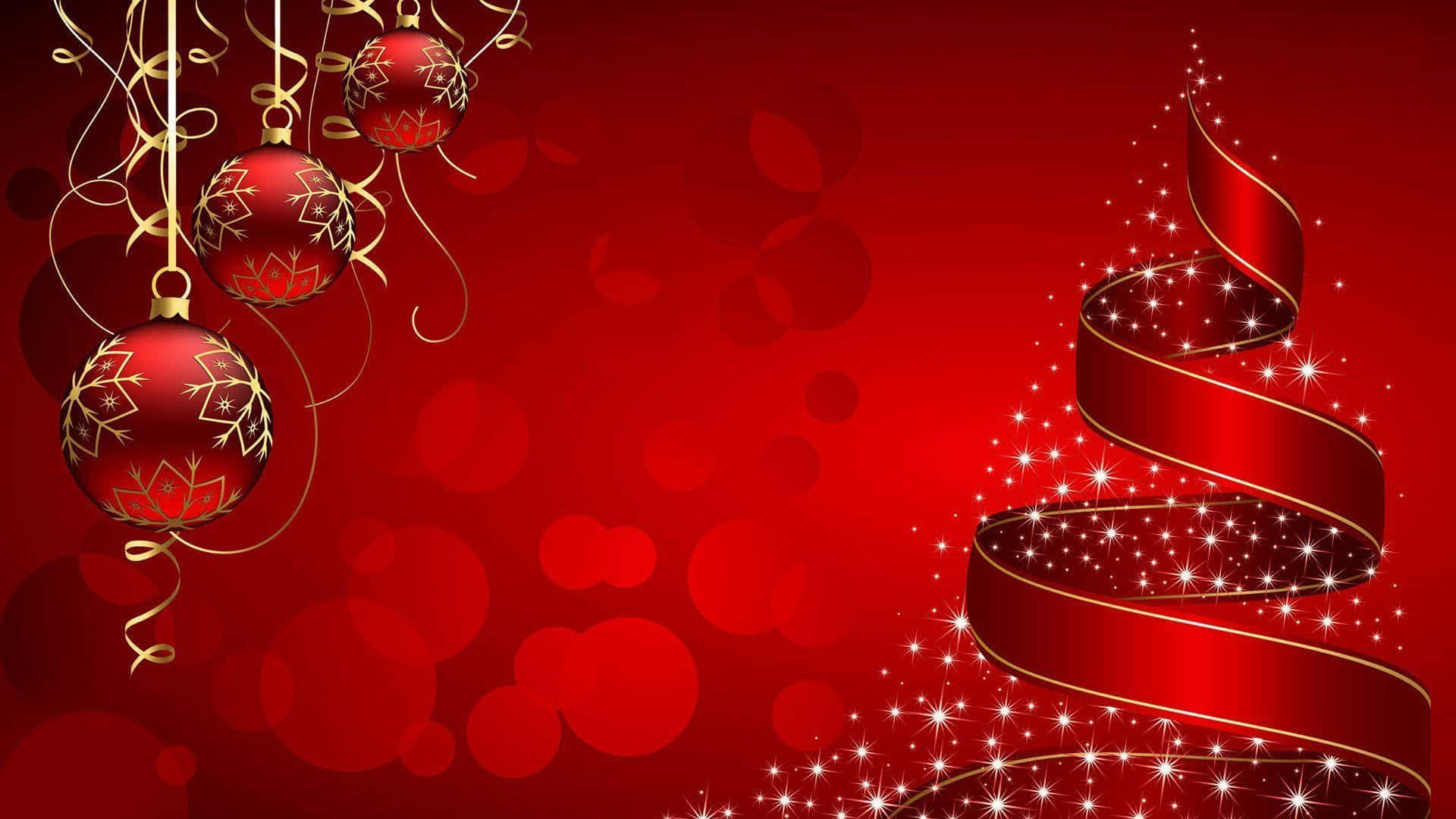 Haz que esta Navidad sea aún más especial con un fondo navideño rojo único en su tipo Fondos de pantalla
