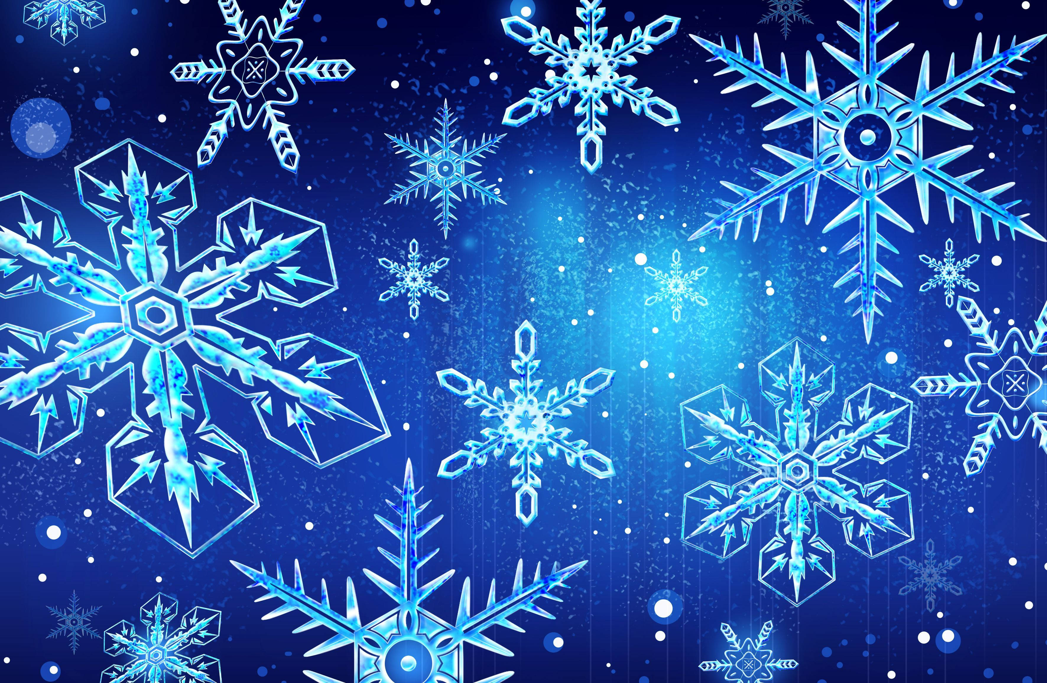 Haz que sea una Navidad Blanca con Copos de Nieve y Tonos Azules Fondos de pantalla