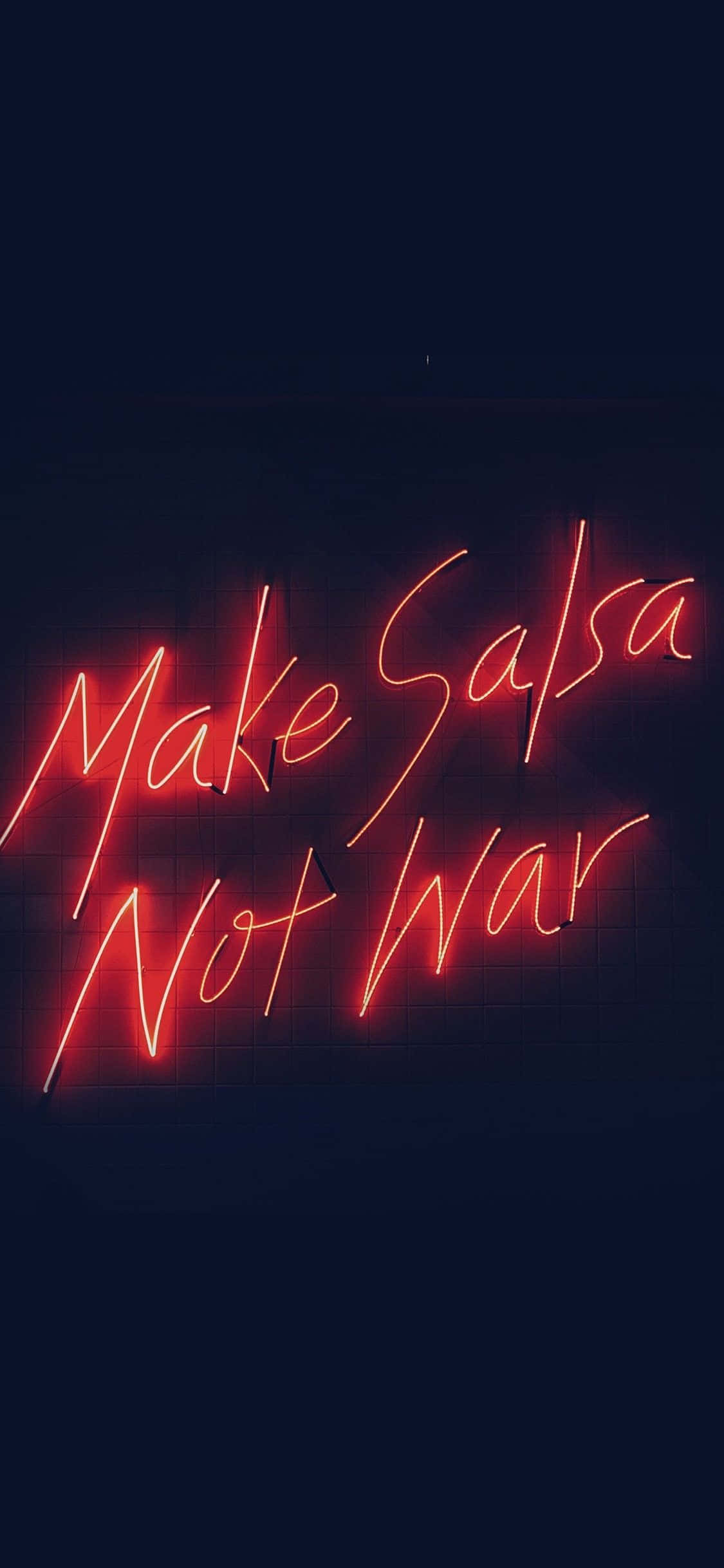 Haz Salsa No Guerra en Estética Rojo Neón Fondos de pantalla
