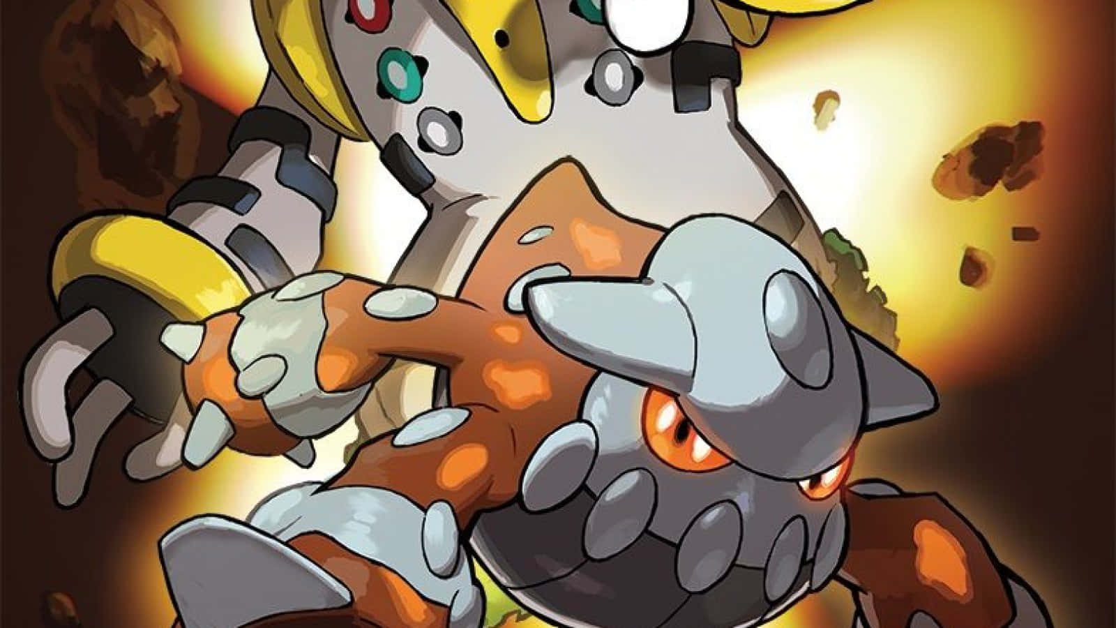 Heatran con Regigigas al fondo Fondos de pantalla