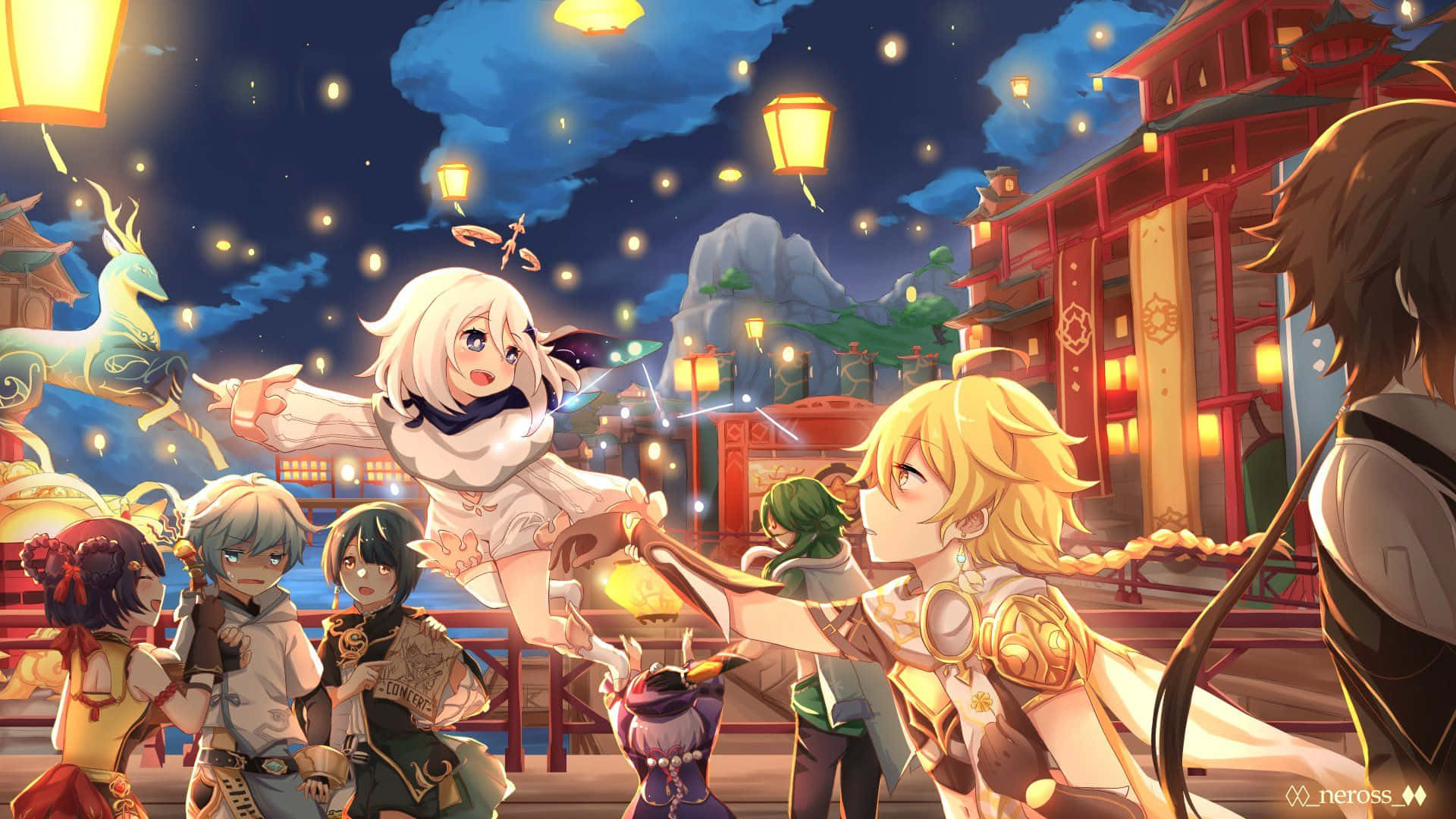 Hechiceros de la Aventura: Únete a la Aventura de Rompecabezas de Genshin Impact Fondos de pantalla