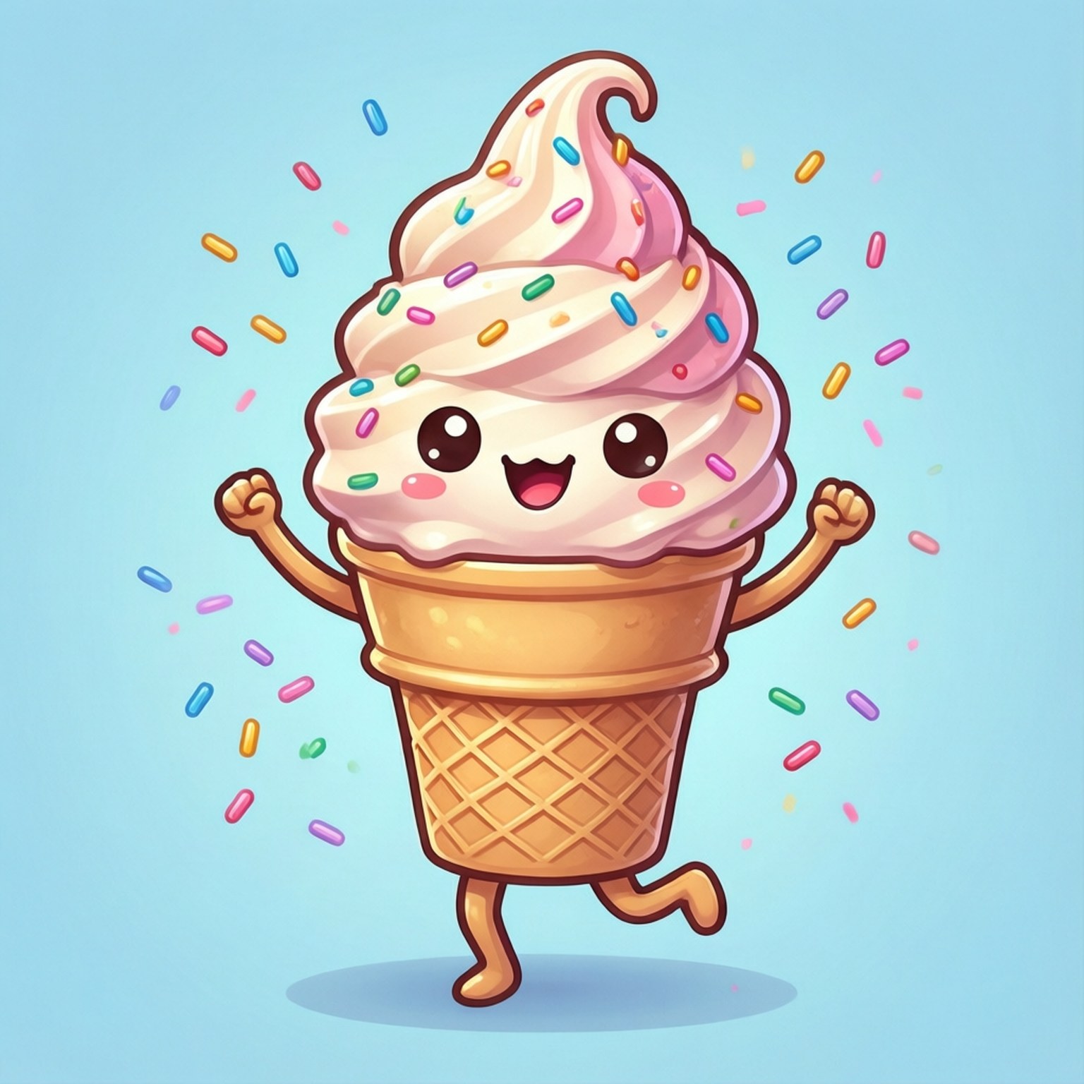 Helado Kawaii Bailando Fondos de pantalla