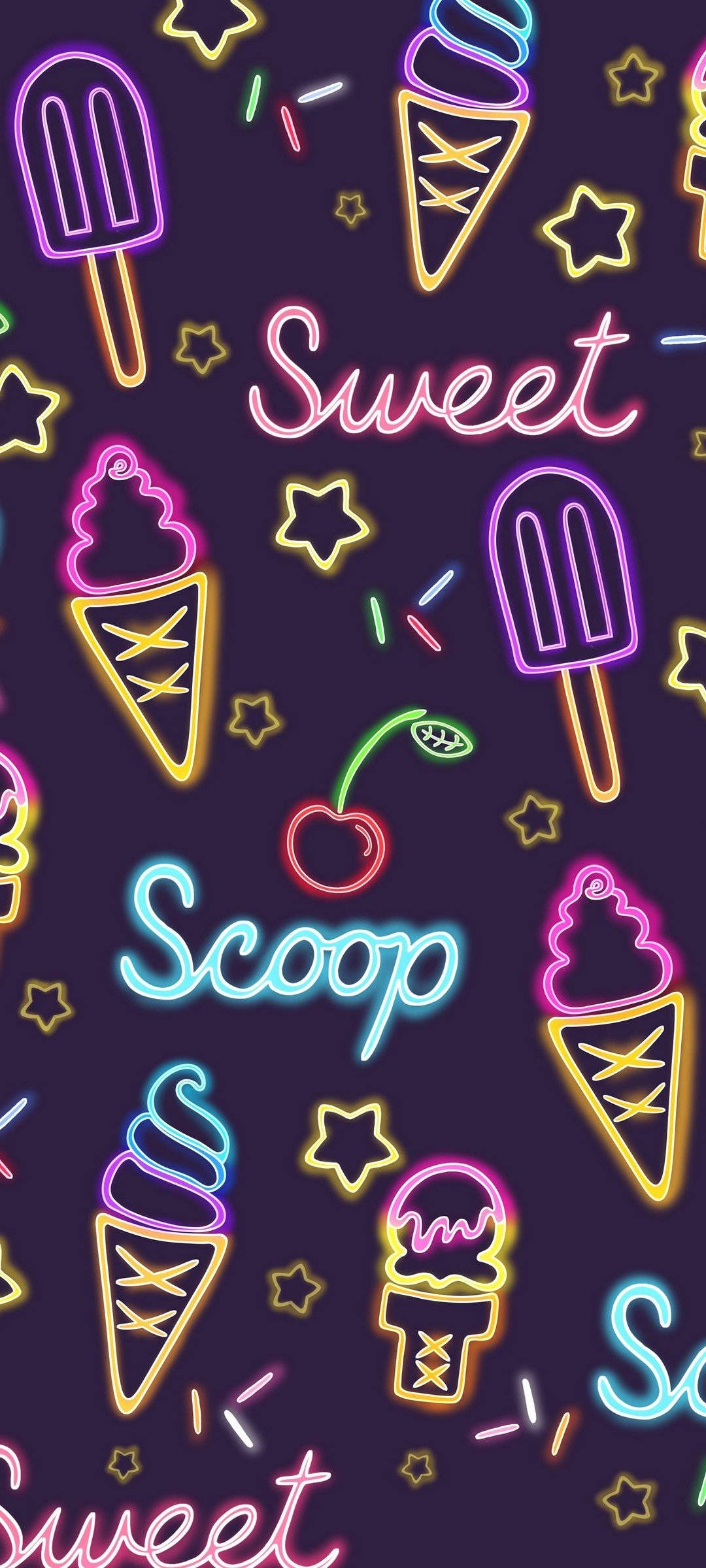 Helado Neón Teléfono Fondos de pantalla