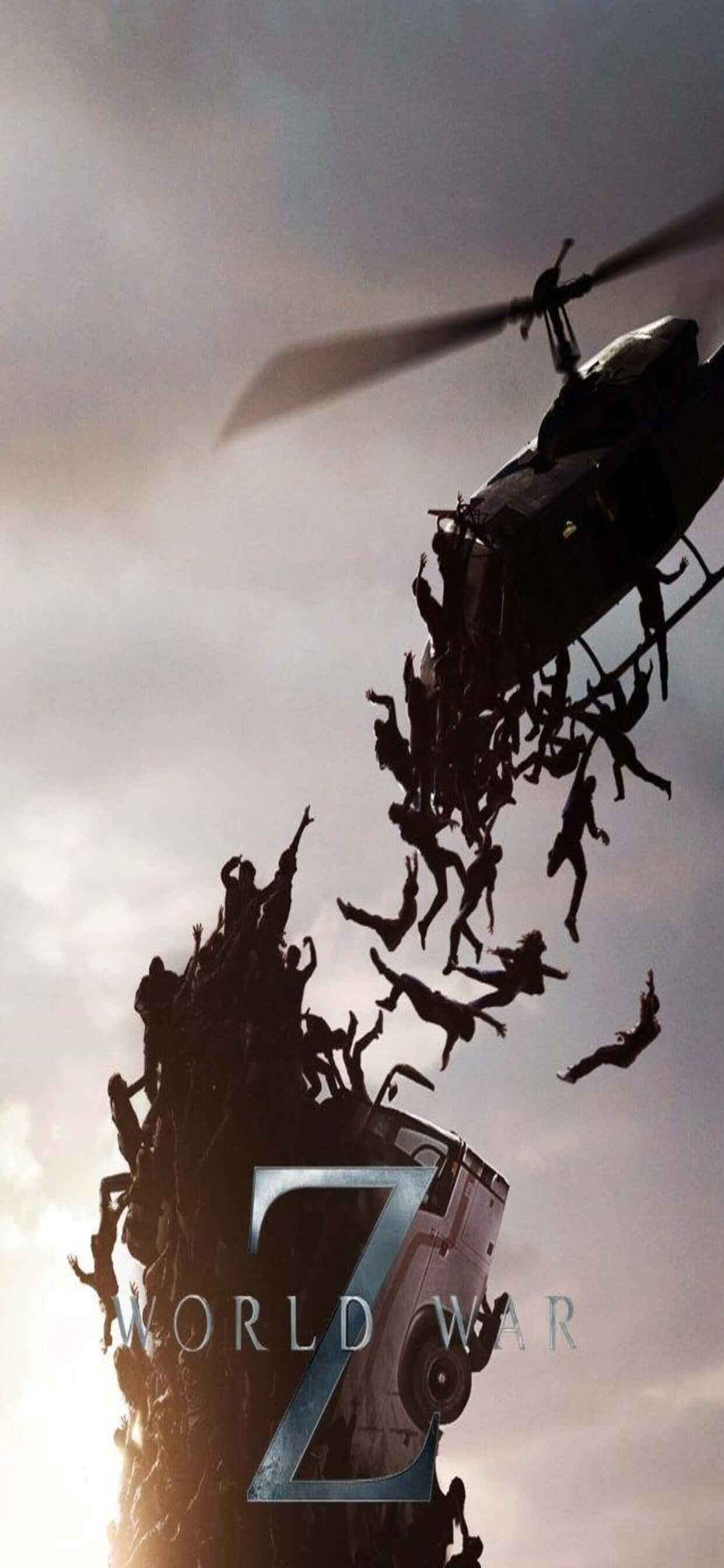 Helicóptero derribado: Fondo de World War Z para iPhone XS Max Fondos de pantalla