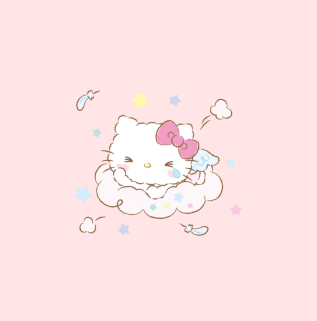 Hello Kitty Ángel Llorando Estética Fondos de pantalla