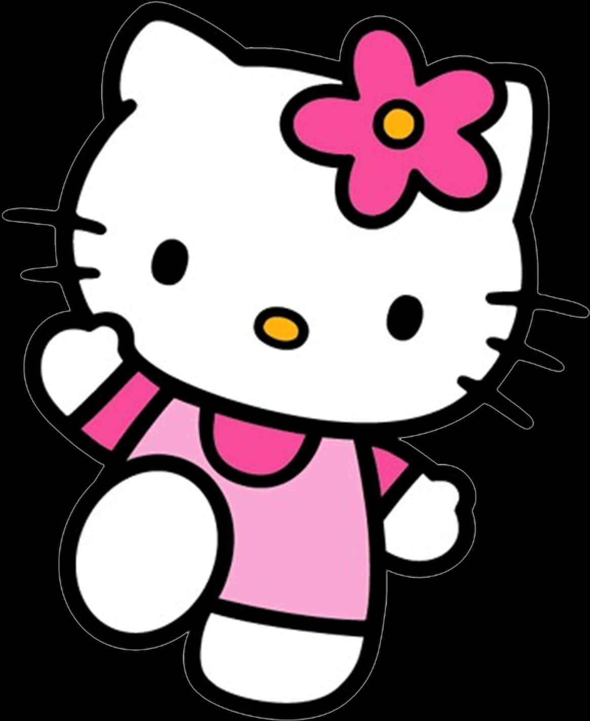 Hello Kitty atuendo rosa flor Fondos de pantalla