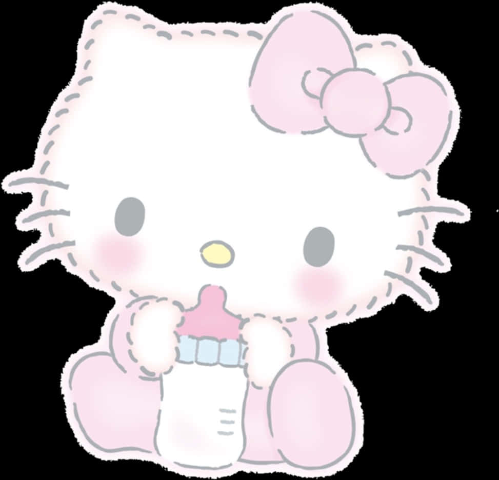 Hello Kitty bebiendo leche Fondos de pantalla