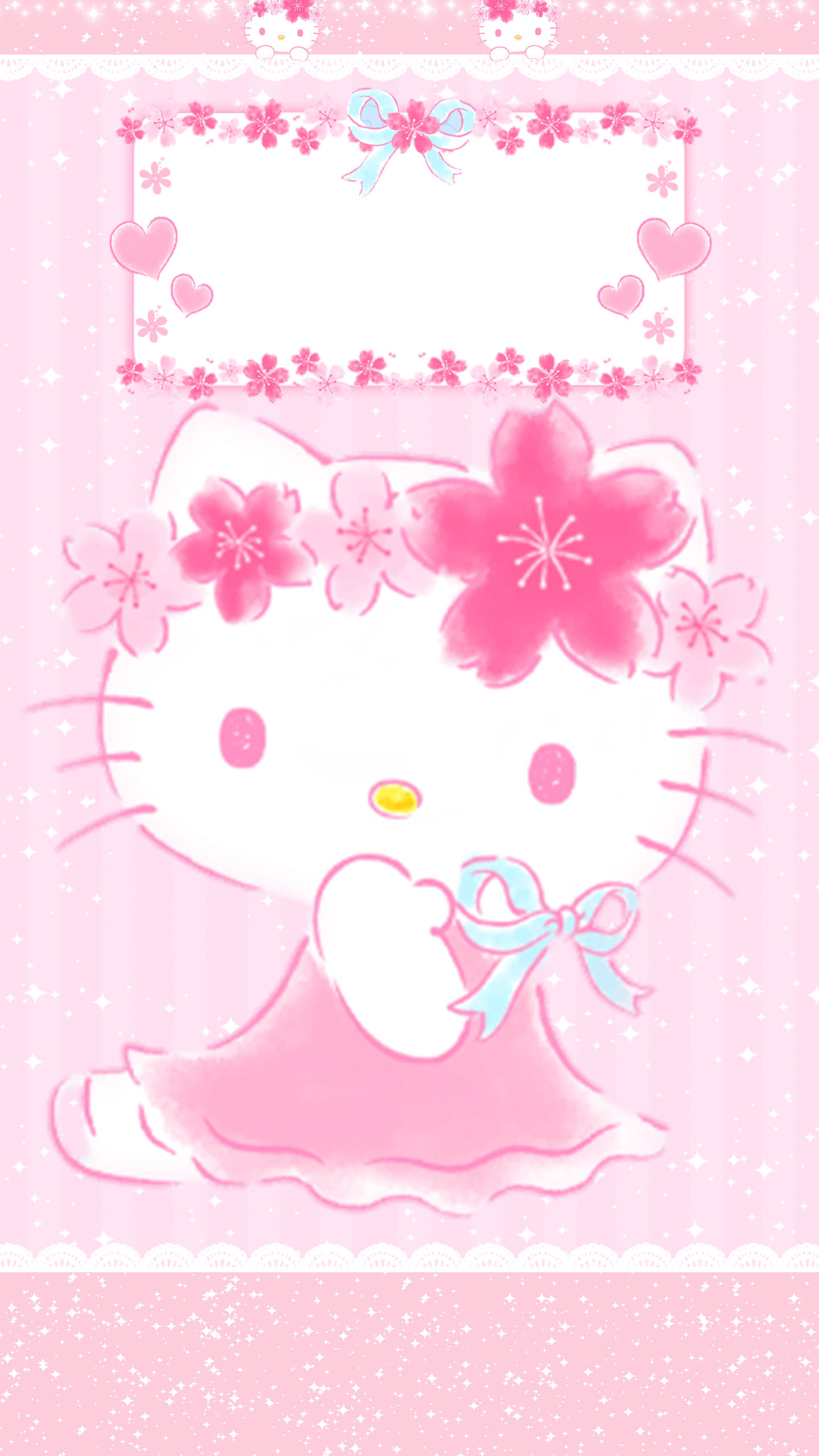 Hello Kitty con fondo rosa kawaii Fondos de pantalla