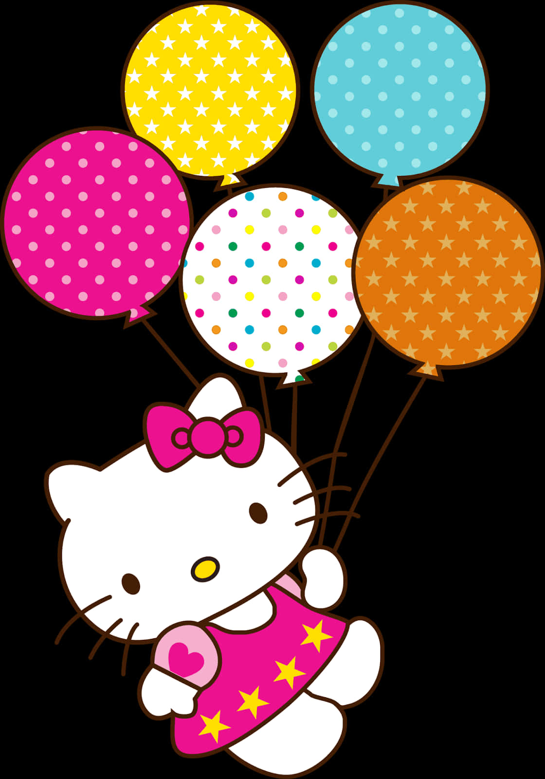 Hello Kitty con Globos Fondos de pantalla