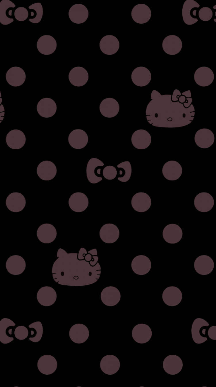 Hello Kitty de Puntos Negros y Púrpura Fondos de pantalla