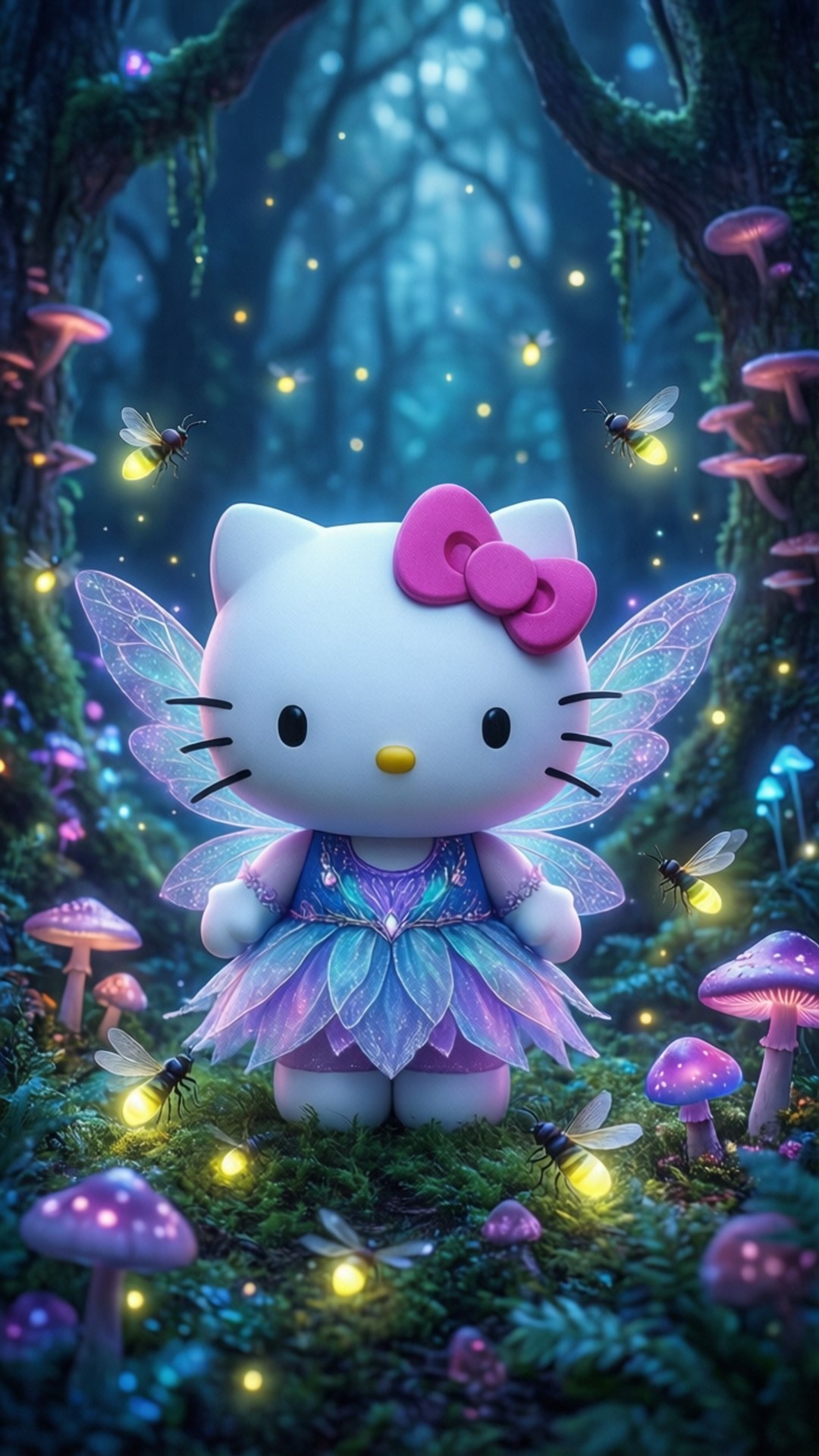 Hello Kitty en el bosque mágico Fondos de pantalla