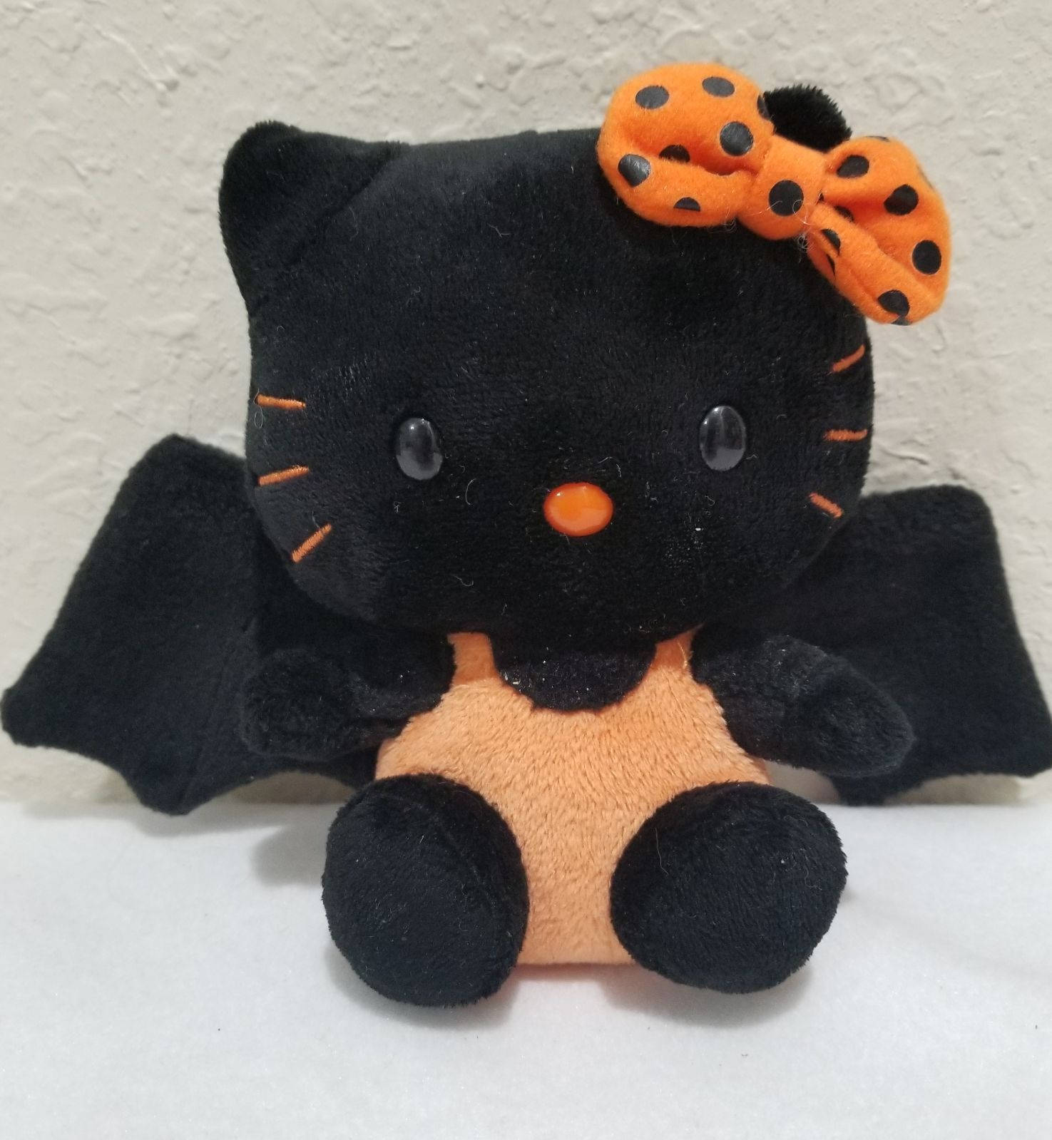 Hello Kitty Halloween murciélago naranja y negro Fondos de pantalla