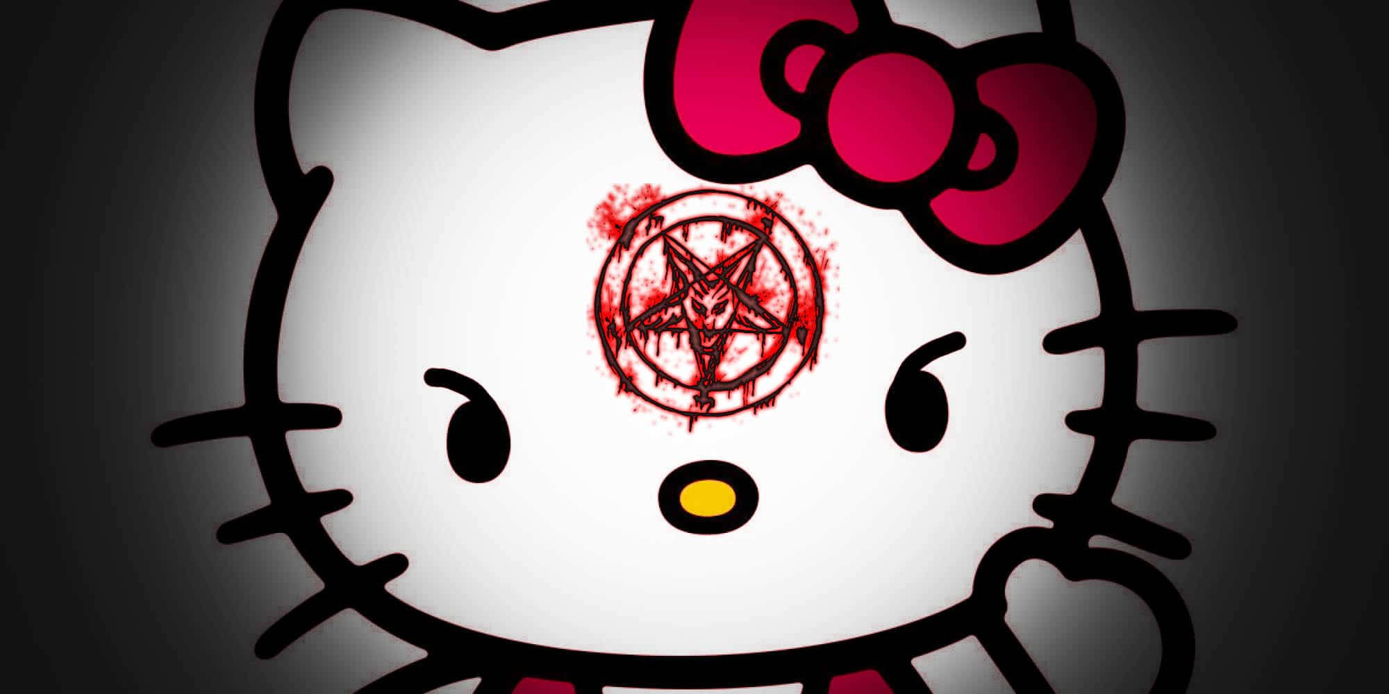 Hello Kitty Halloween Marca Sangrienta Fondos de pantalla